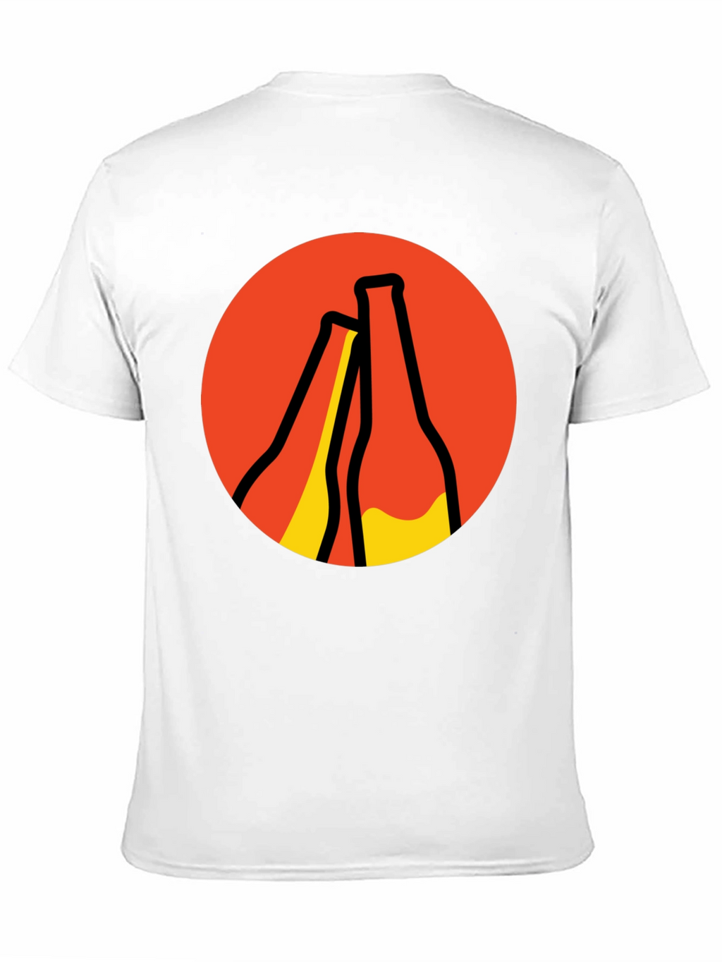 Retro Beer Bottle Graphic T-Shirt - Black