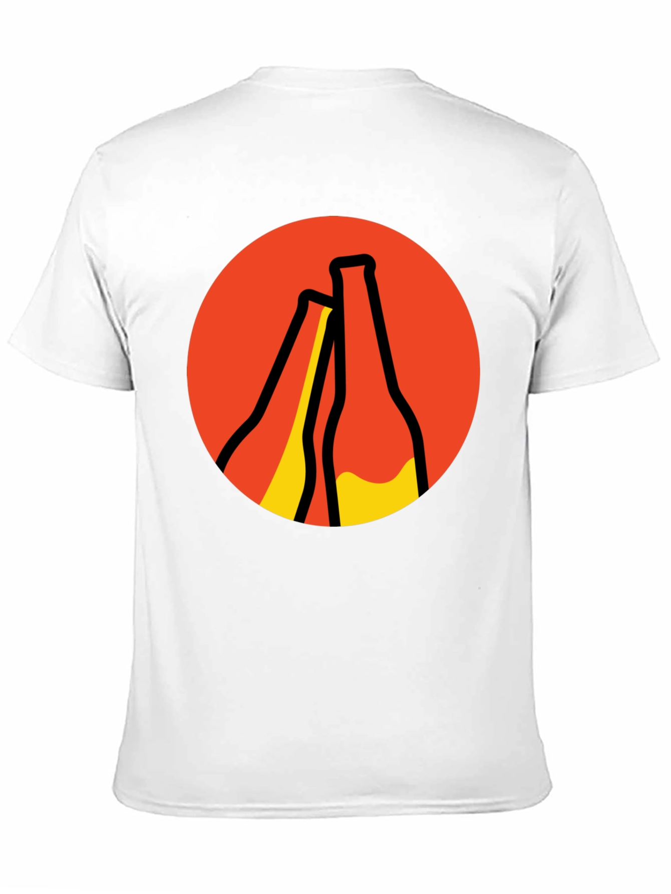 Retro Beer Bottle Graphic T-Shirt - Black
