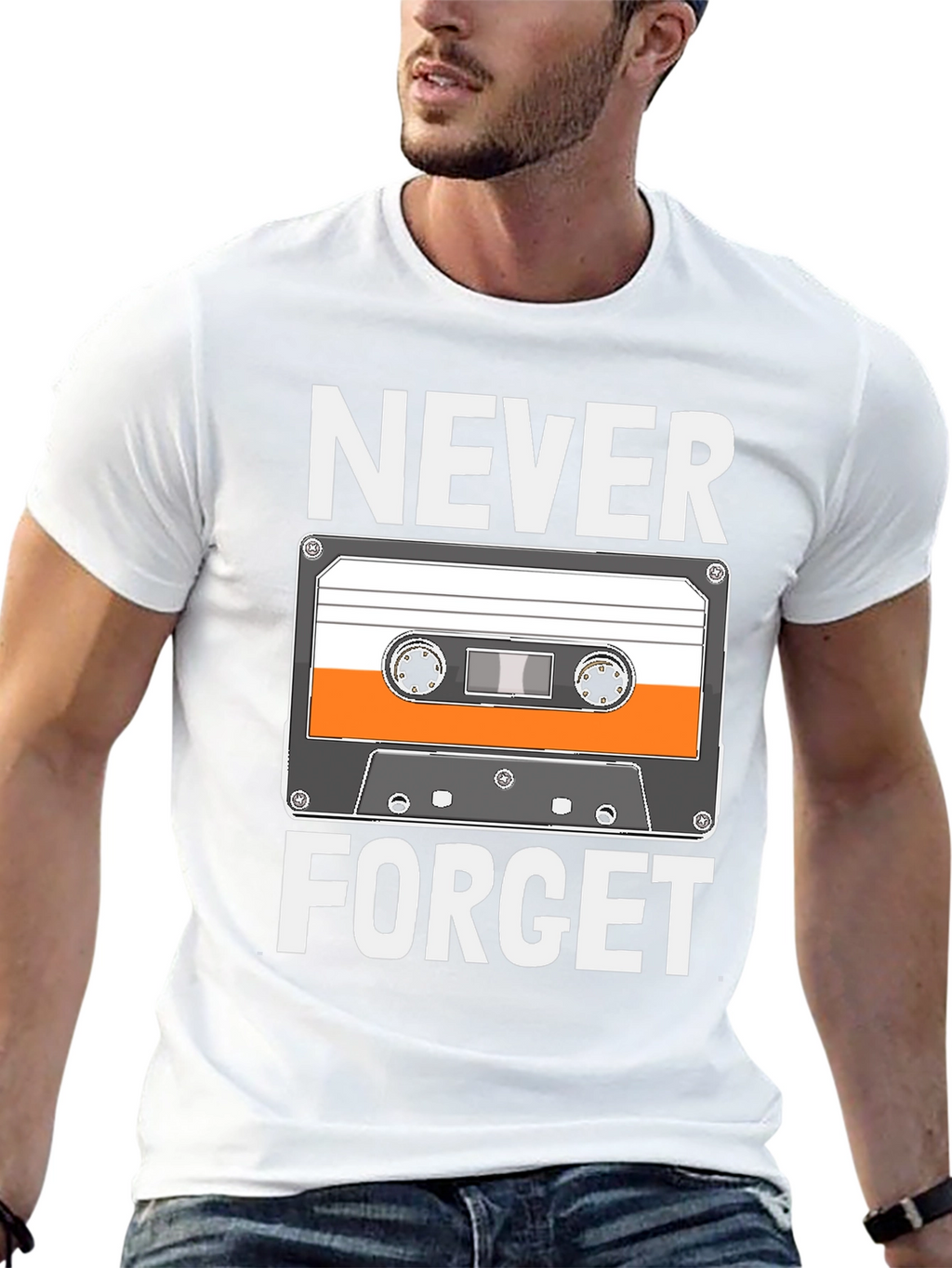 Retro Cassette Tape T-Shirt - Never Forget