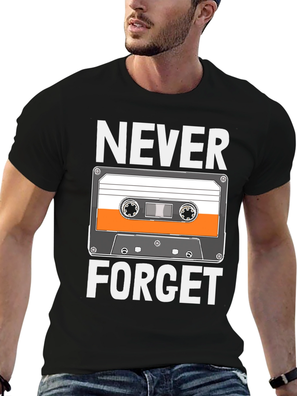 Retro Cassette Tape T-Shirt - Never Forget