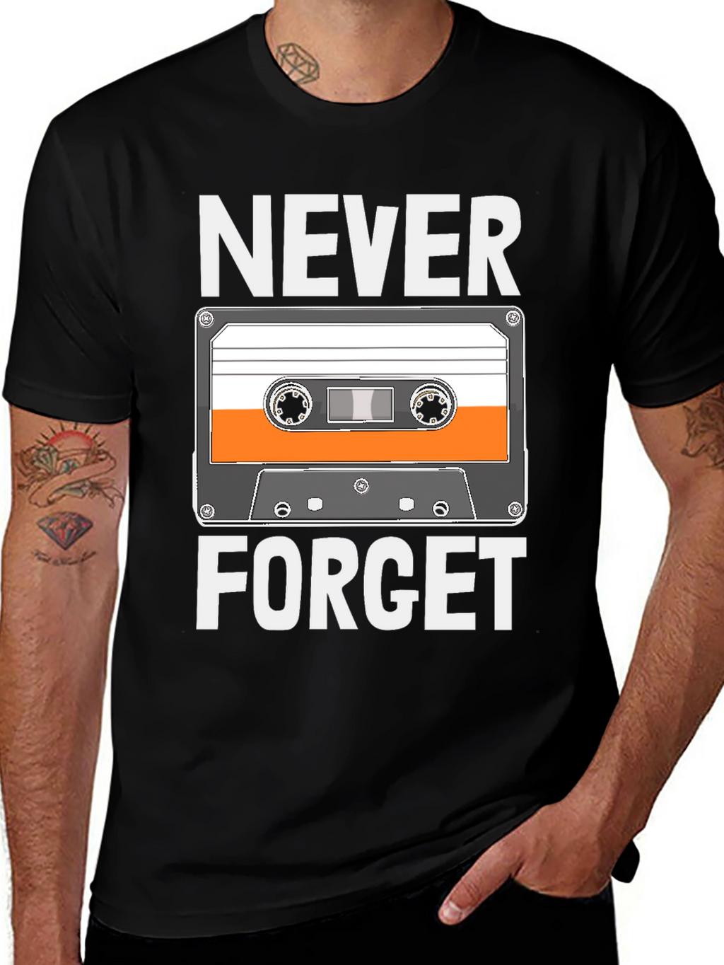 Retro Cassette Tape T-Shirt - Never Forget