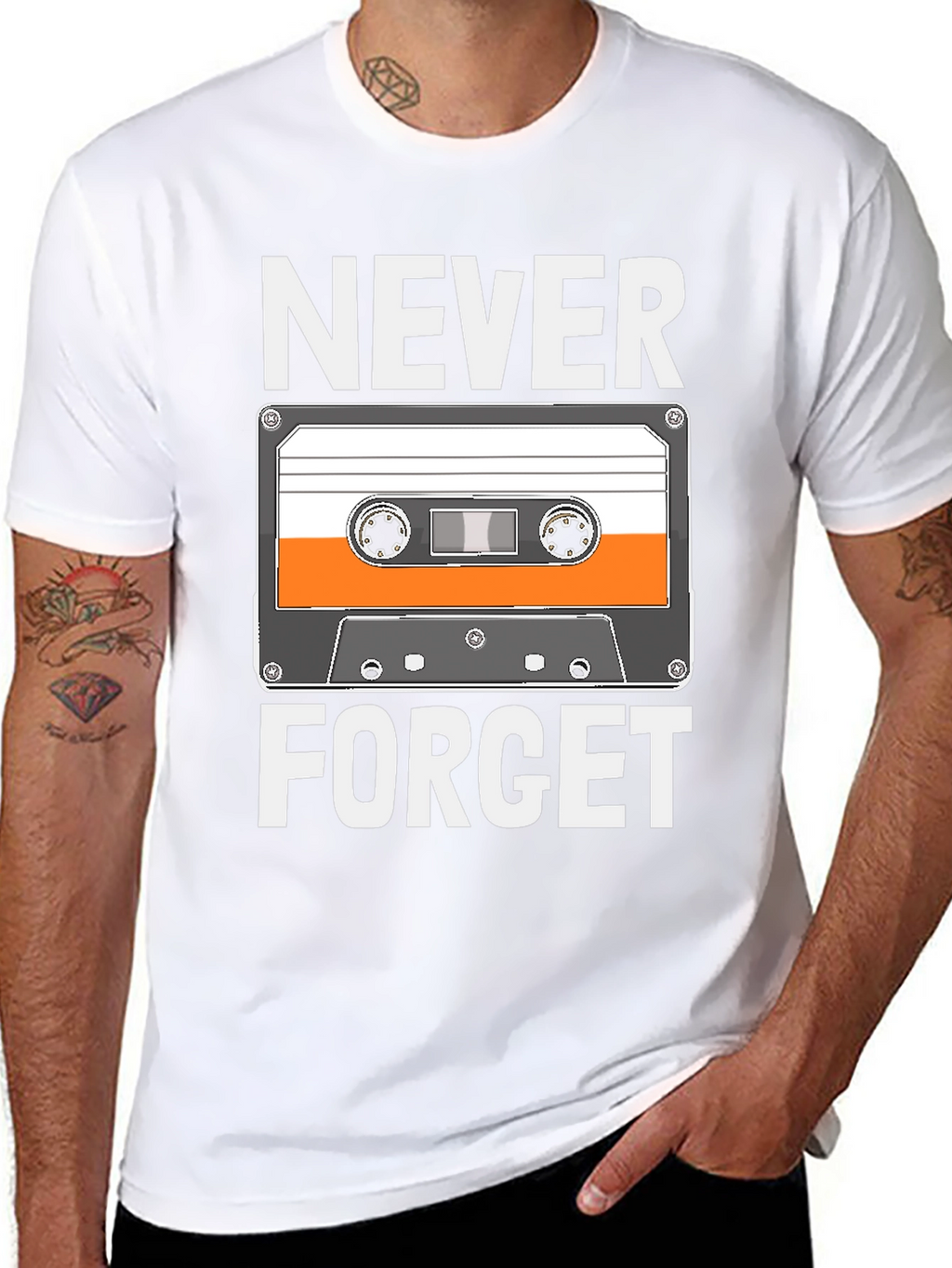 Retro Cassette Tape T-Shirt - Never Forget