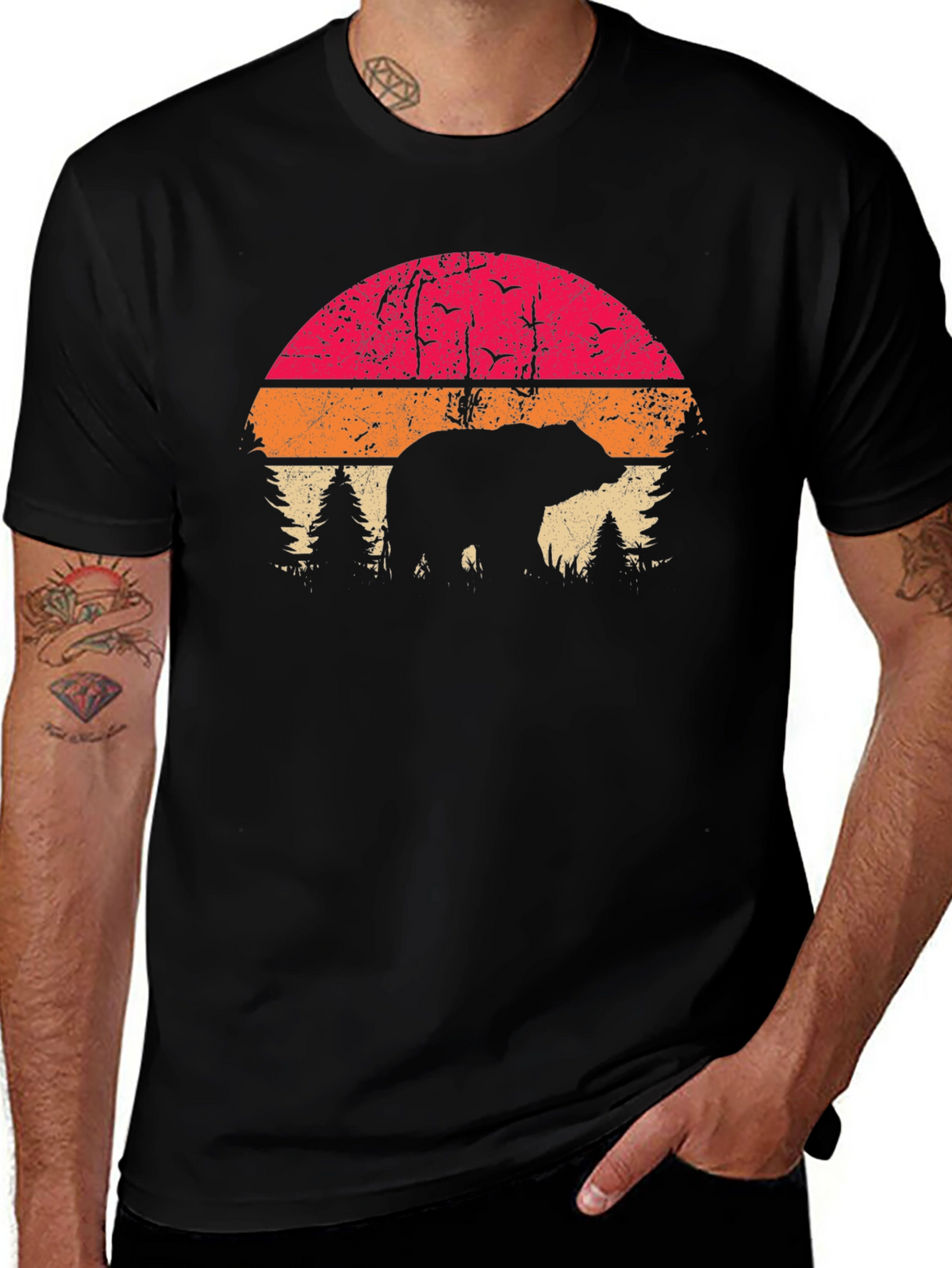 Vintage Bear Sunset T-Shirt