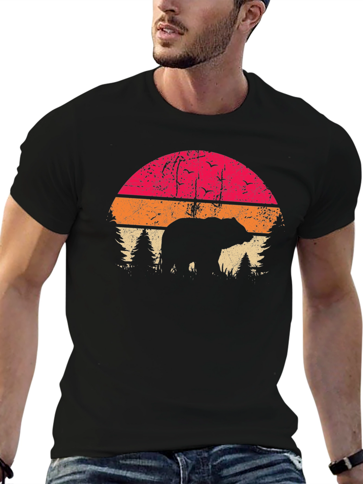 Vintage Bear Sunset T-Shirt