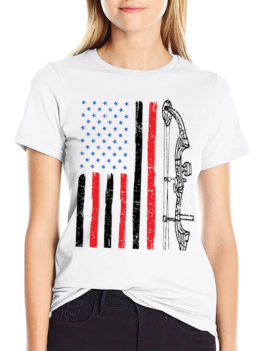 American Flag Bow Hunting T-Shirt