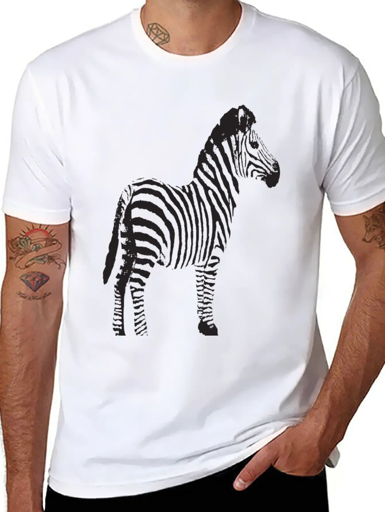 ZEBRA Pop Art Stylish Everyday T-Shirt – Unisex Basic Cotton Tee