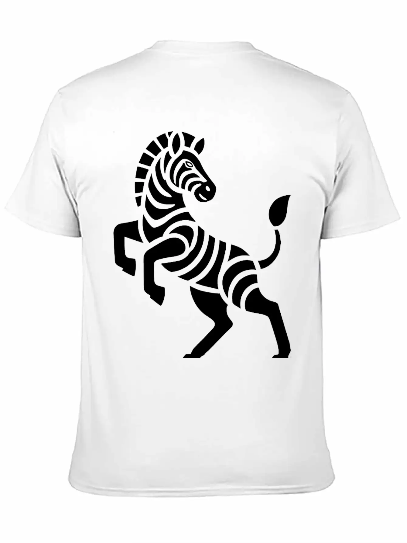 Zebra Silhouette Trick Minimal Design Breathable Graphic T-Shirt – Perfect For Casual Days