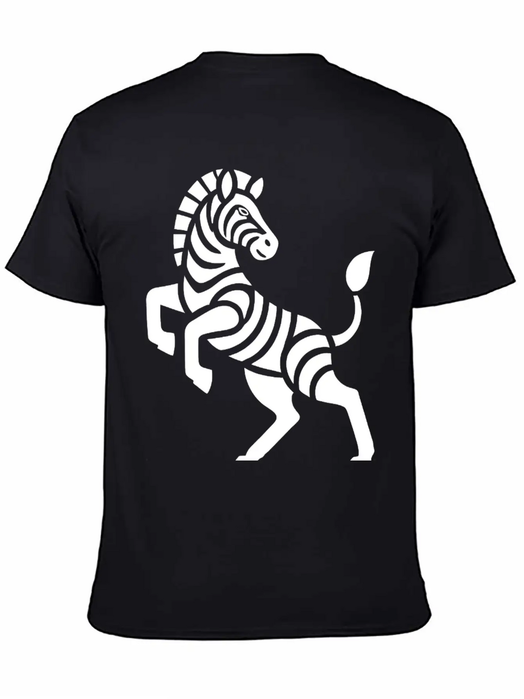 Zebra Silhouette Trick Minimal Design Breathable Graphic T-Shirt – Perfect For Casual Days