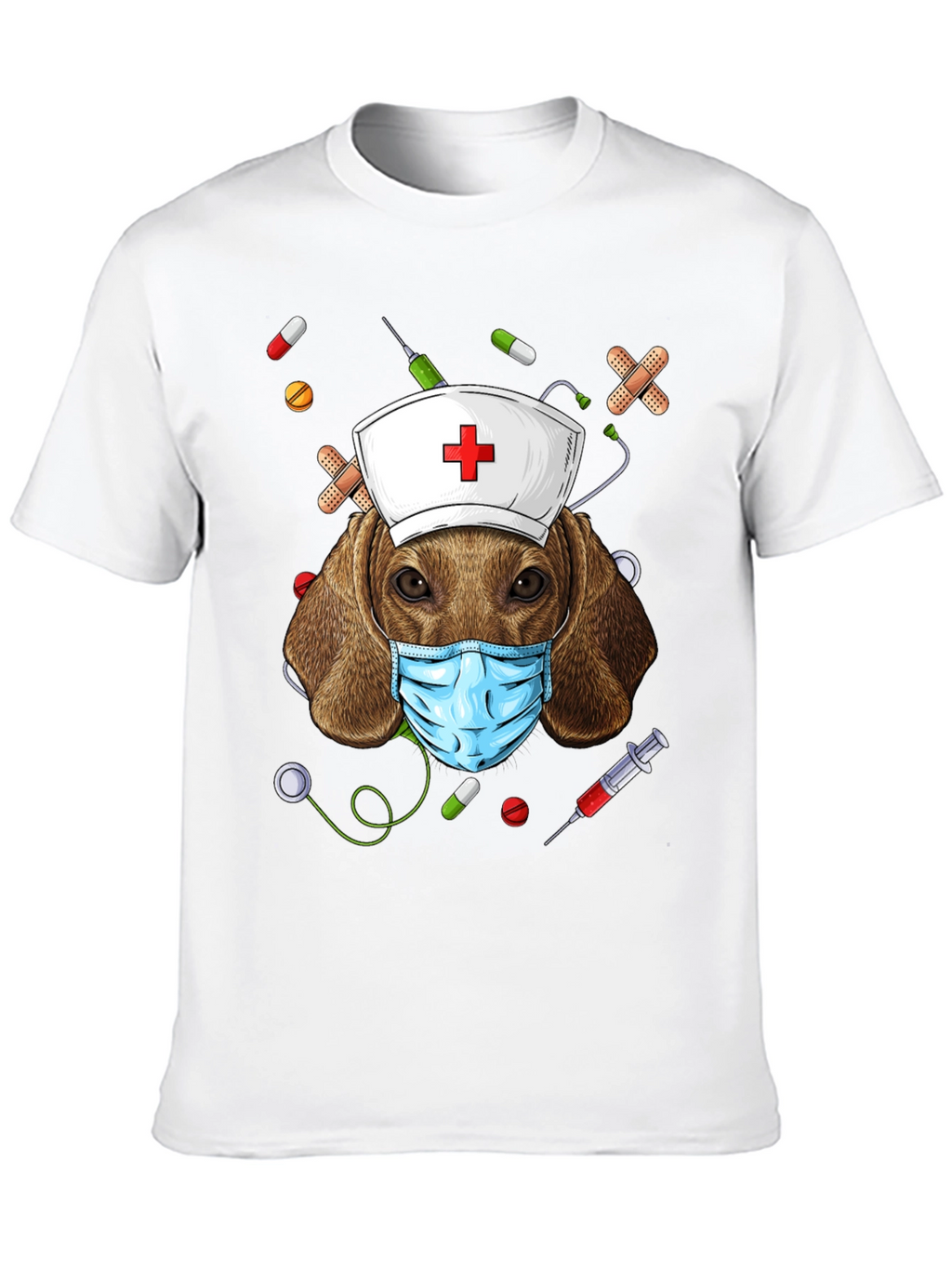 Dog Nurse T-Shirt | Funny Animal Graphic Tee
