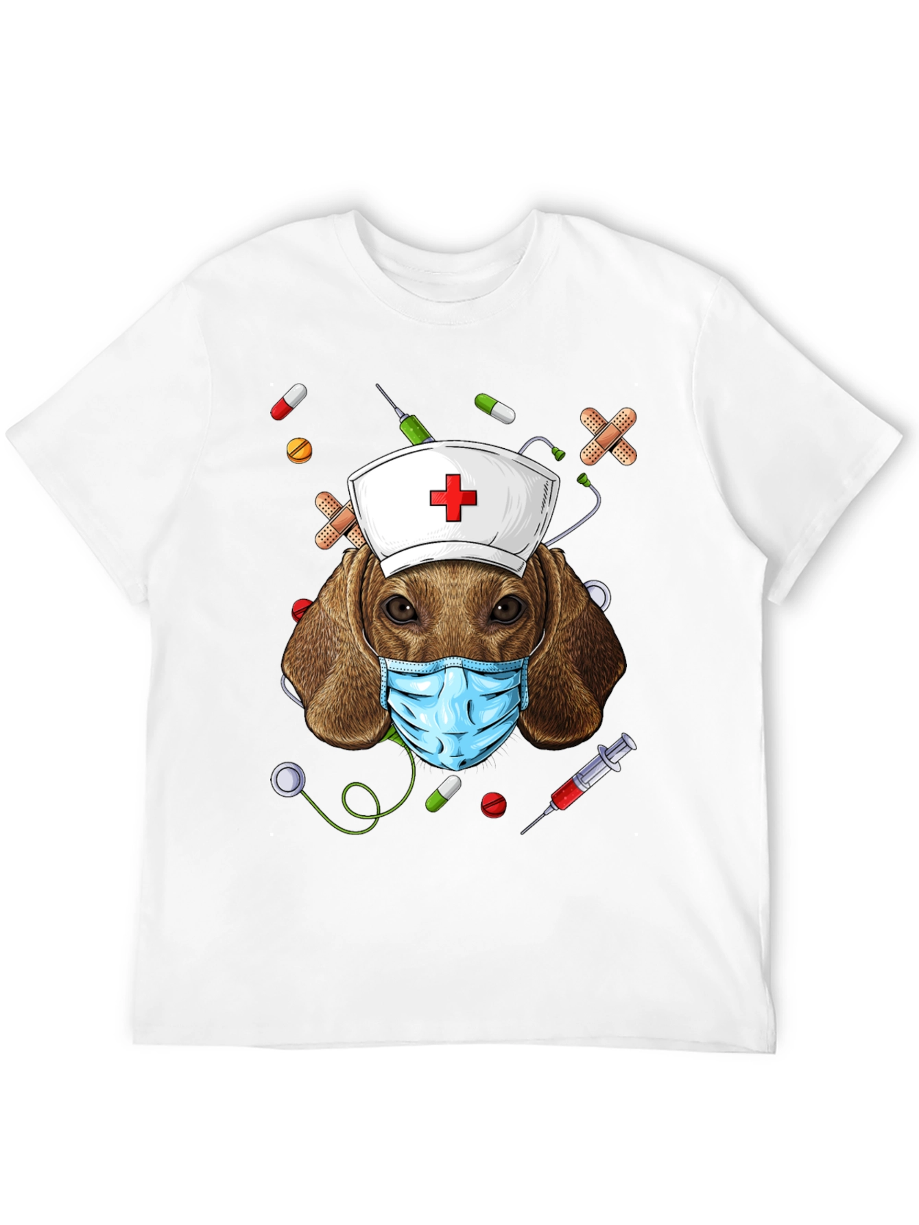 Dog Nurse T-Shirt | Funny Animal Graphic Tee