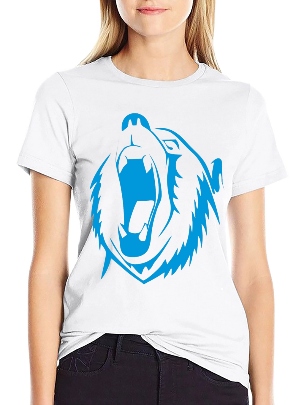 Roaring Bear Graphic Black T-Shirt