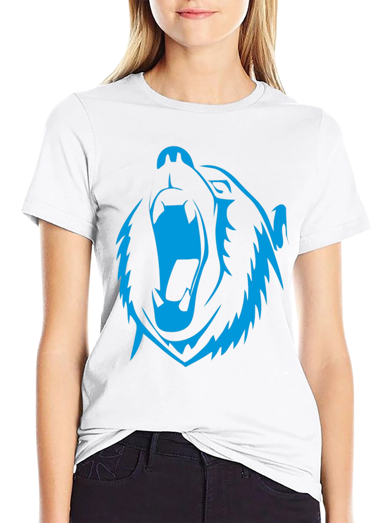 Roaring Bear Graphic Black T-Shirt