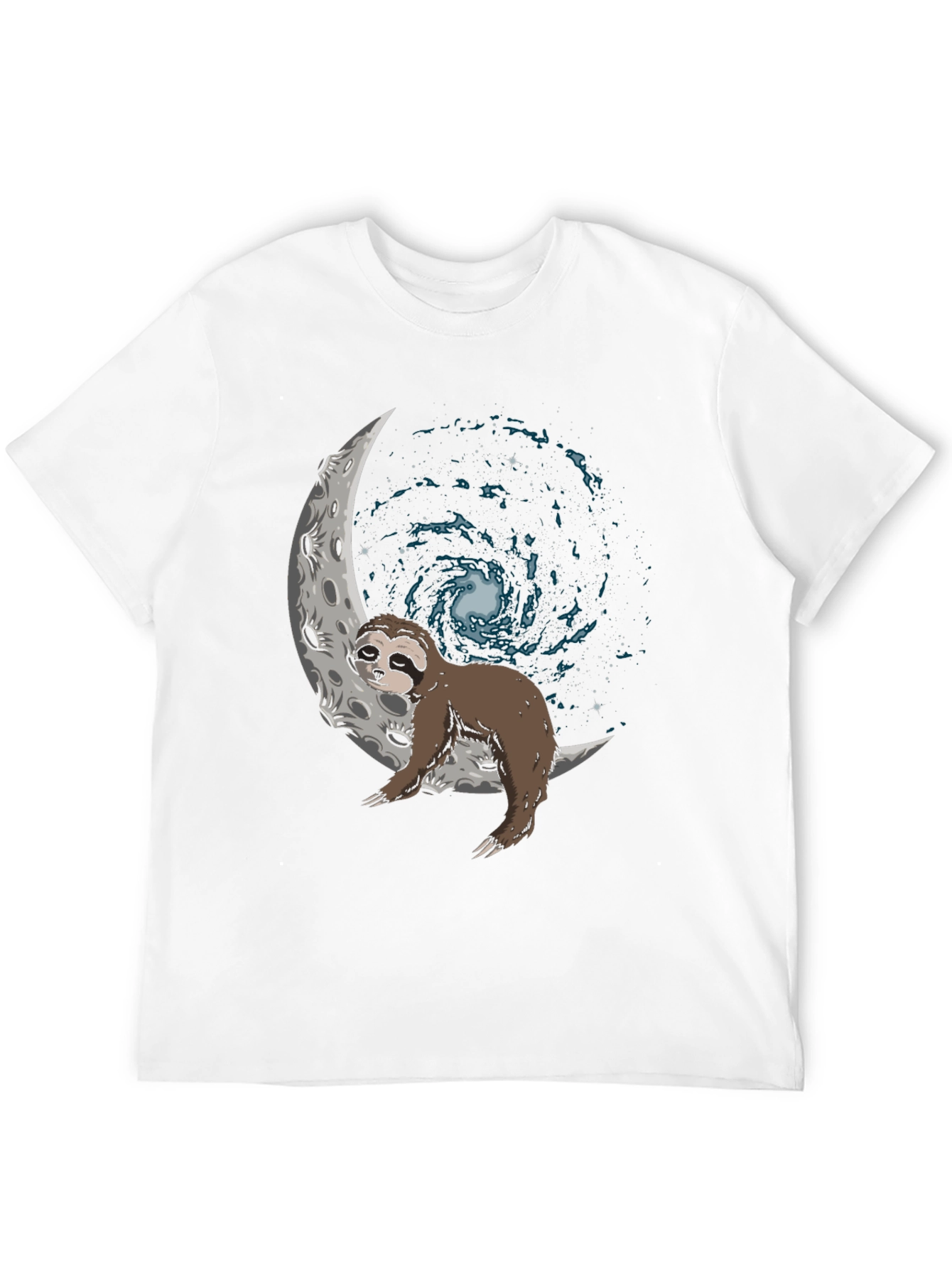 Sloth on Moon Galaxy T-Shirt