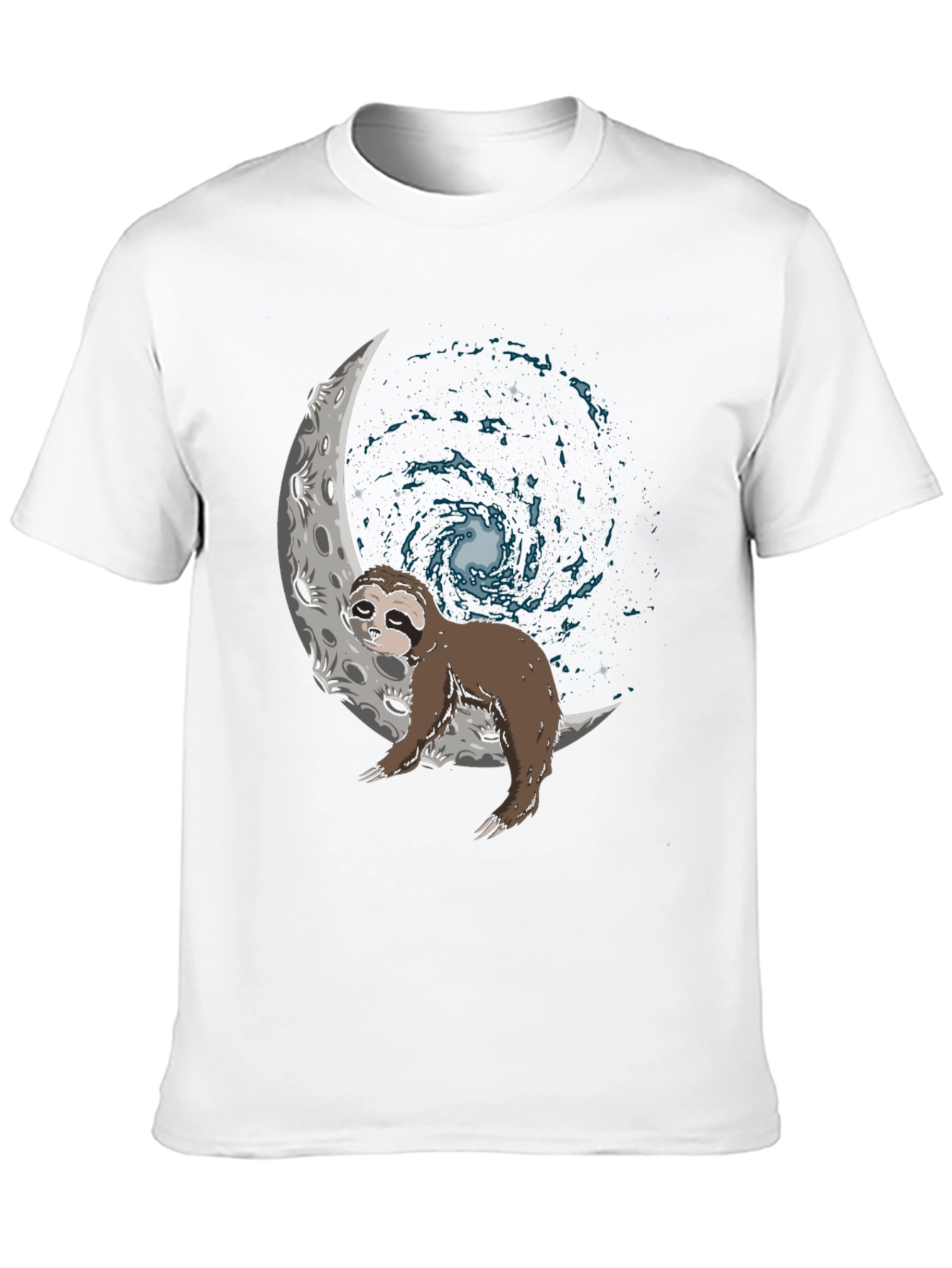 Sloth on Moon Galaxy T-Shirt