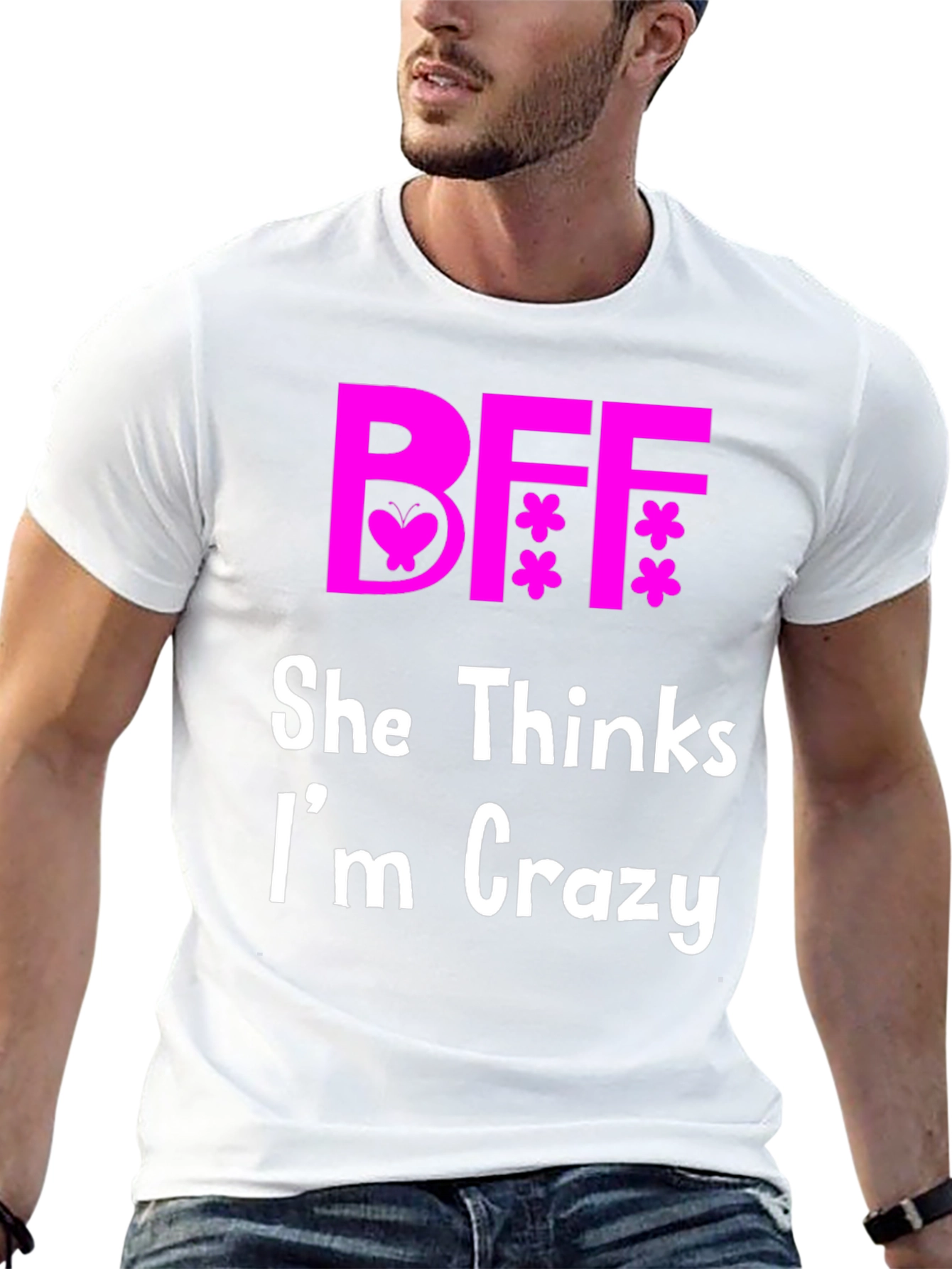 BFF Best Friends Crazy Matching T-Shirt