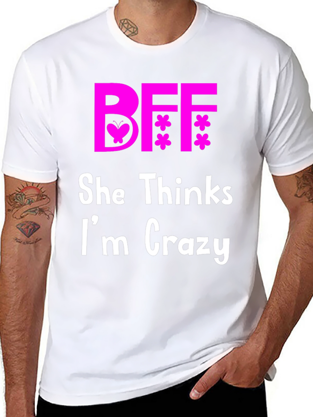 BFF Best Friends Crazy Matching T-Shirt