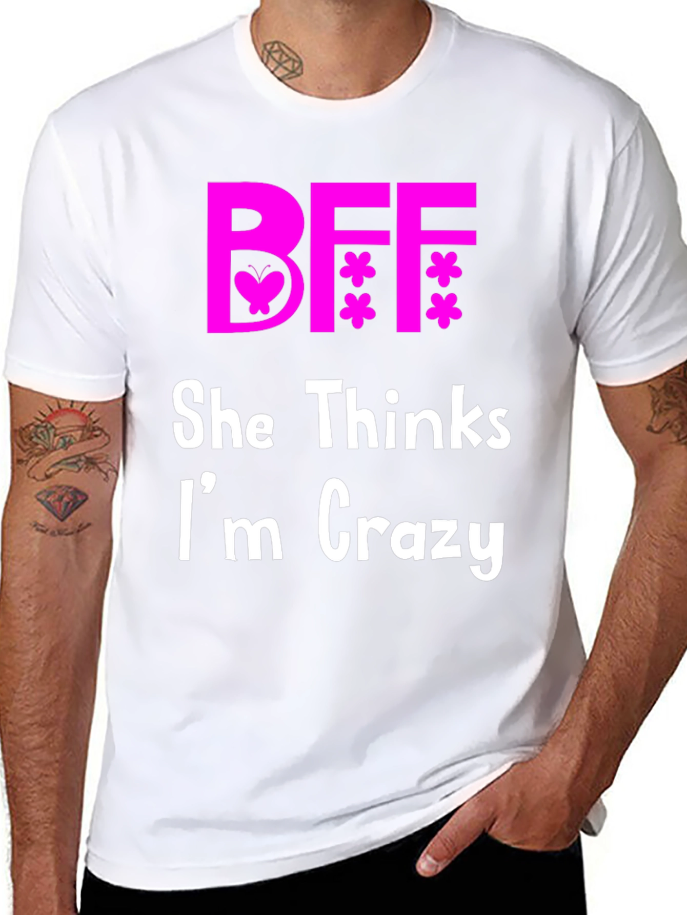 BFF Best Friends Crazy Matching T-Shirt