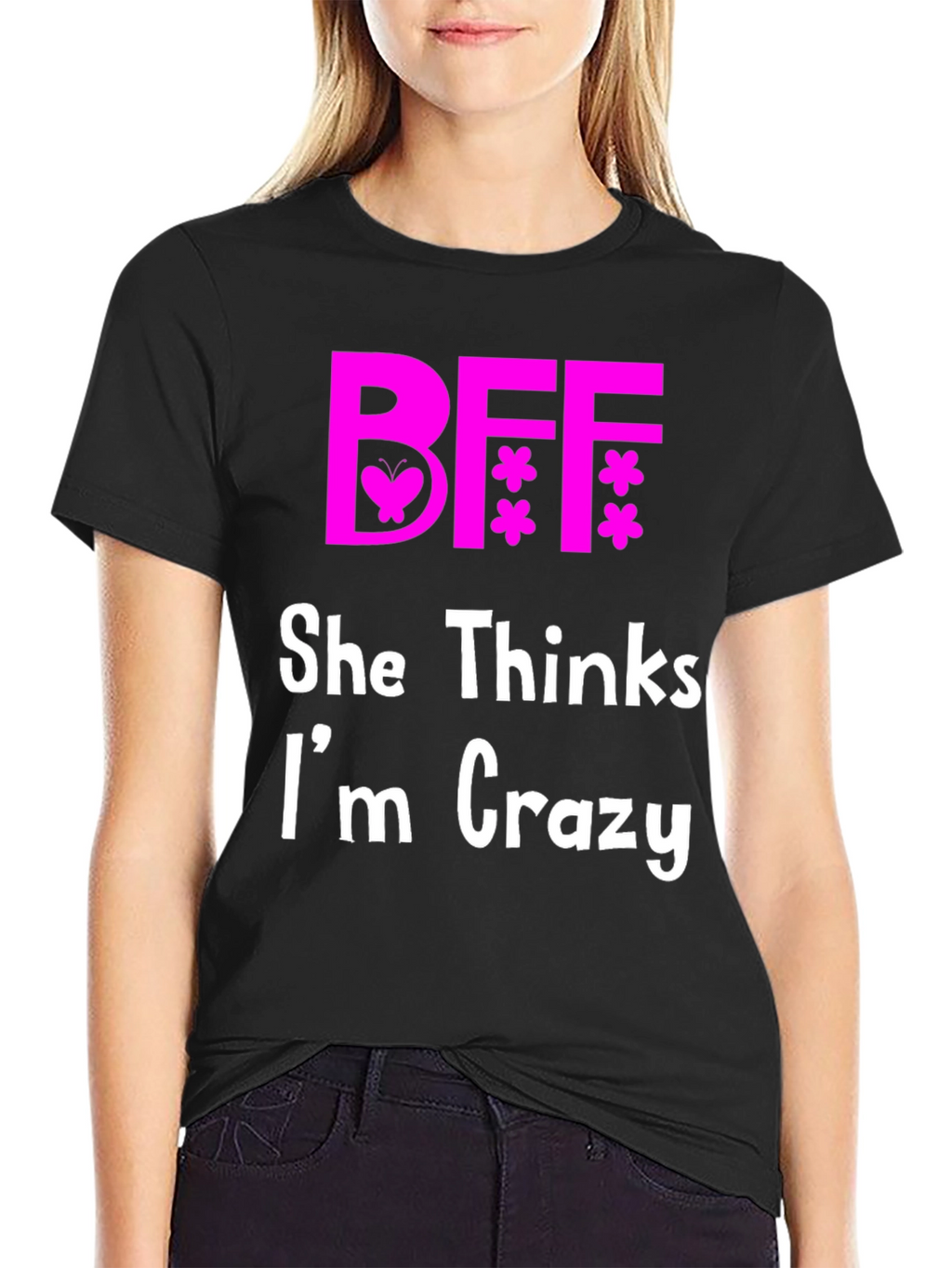 BFF Best Friends Crazy Matching T-Shirt