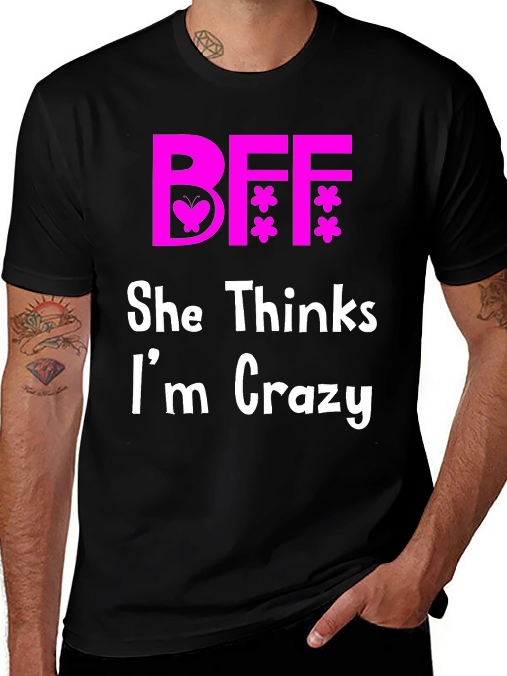 BFF Best Friends Crazy Matching T-Shirt