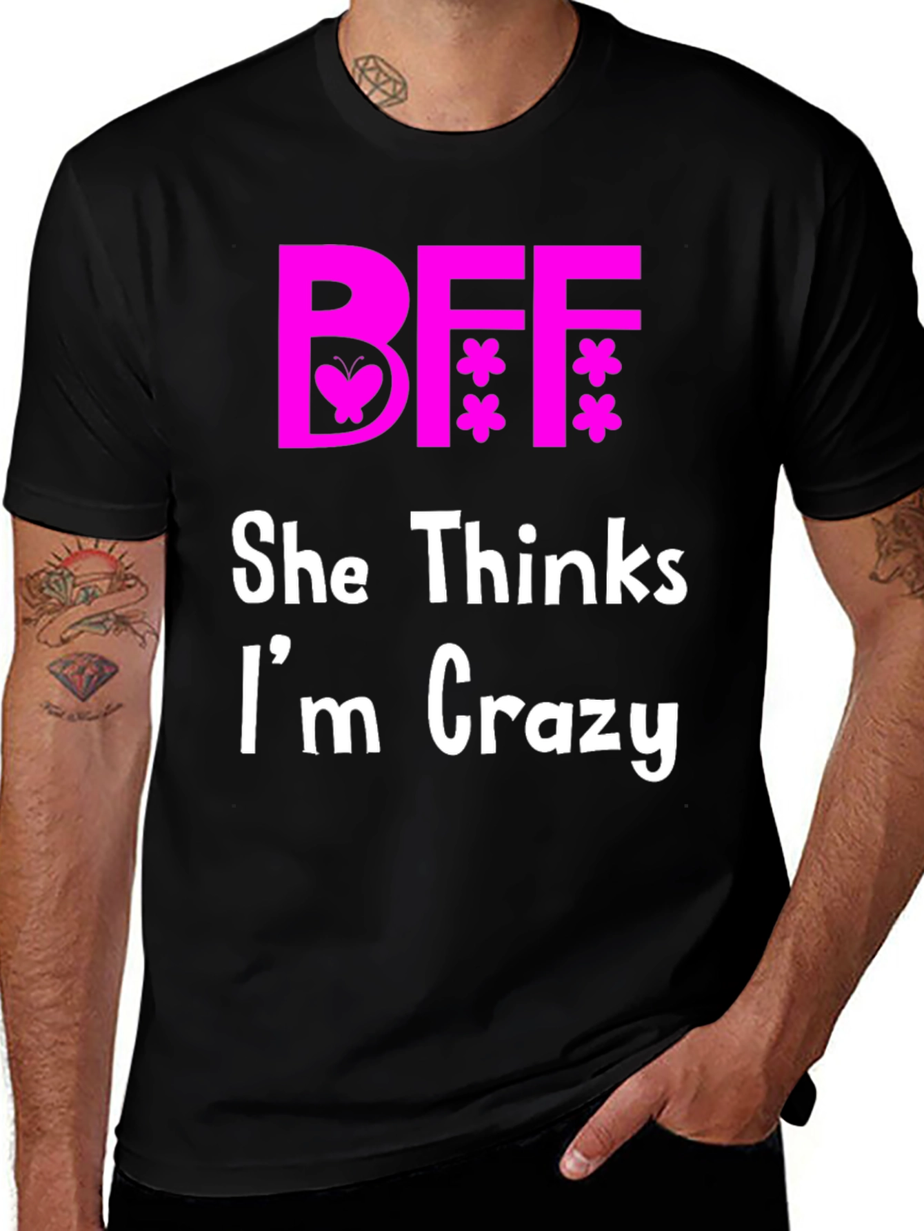 BFF Best Friends Crazy Matching T-Shirt