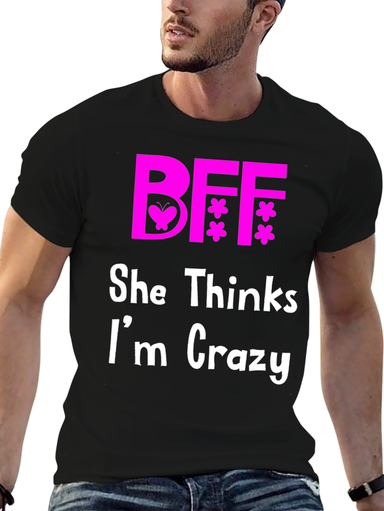 BFF Best Friends Crazy Matching T-Shirt