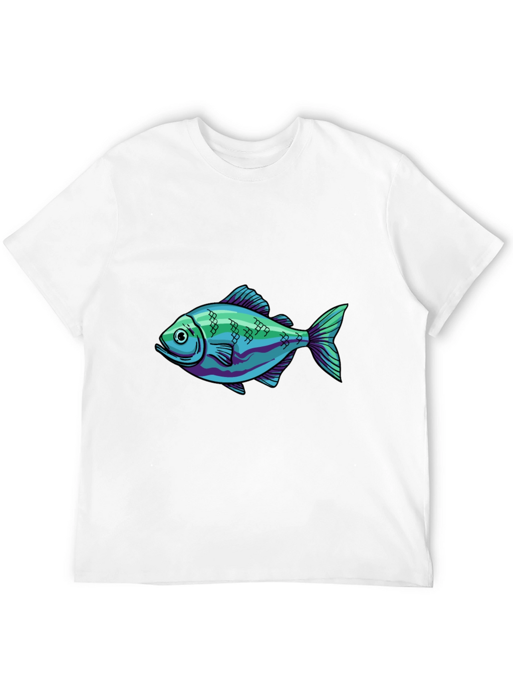 Cool Fish Graphic Black T-Shirt
