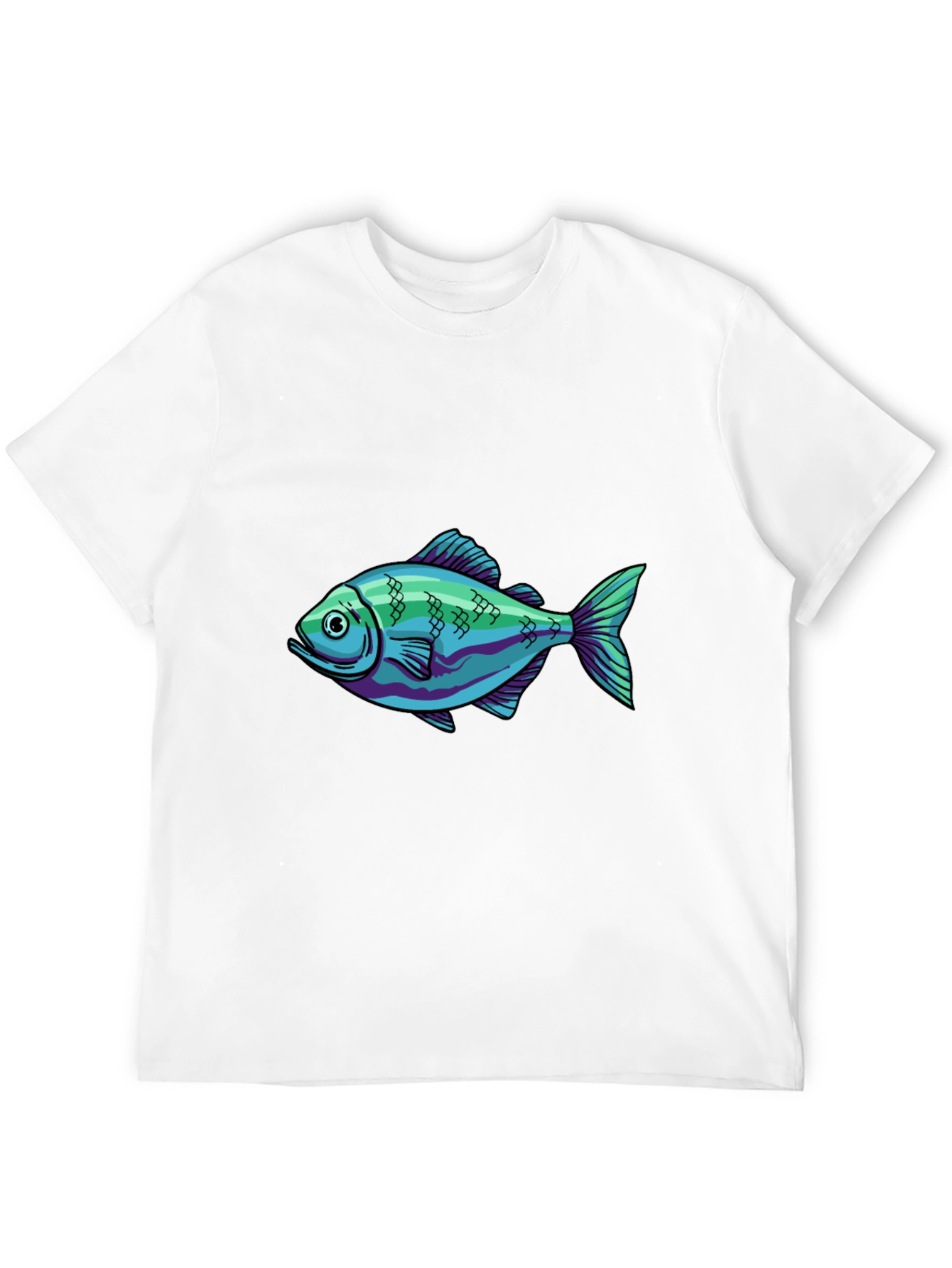 Cool Fish Graphic Black T-Shirt