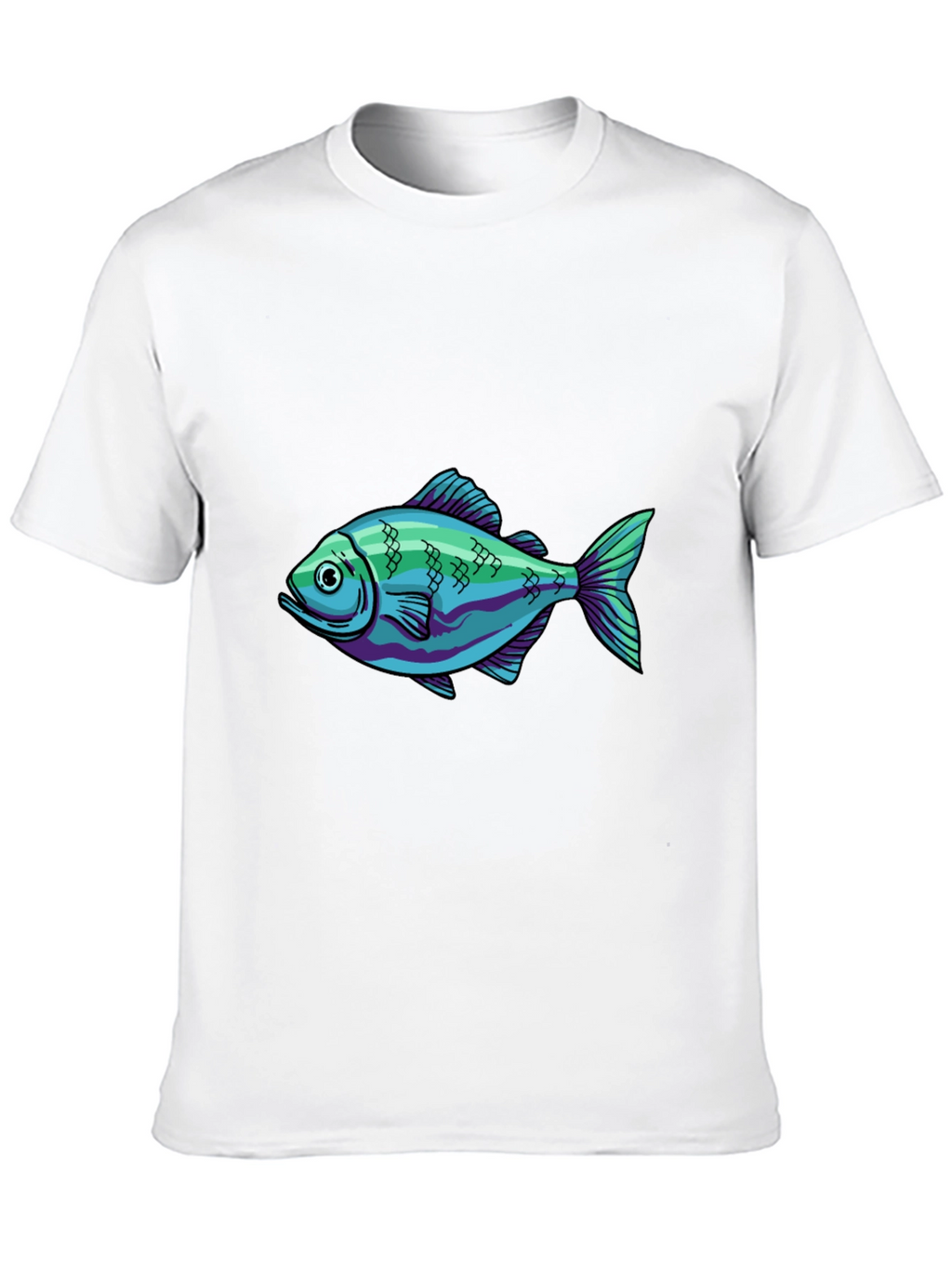 Cool Fish Graphic Black T-Shirt