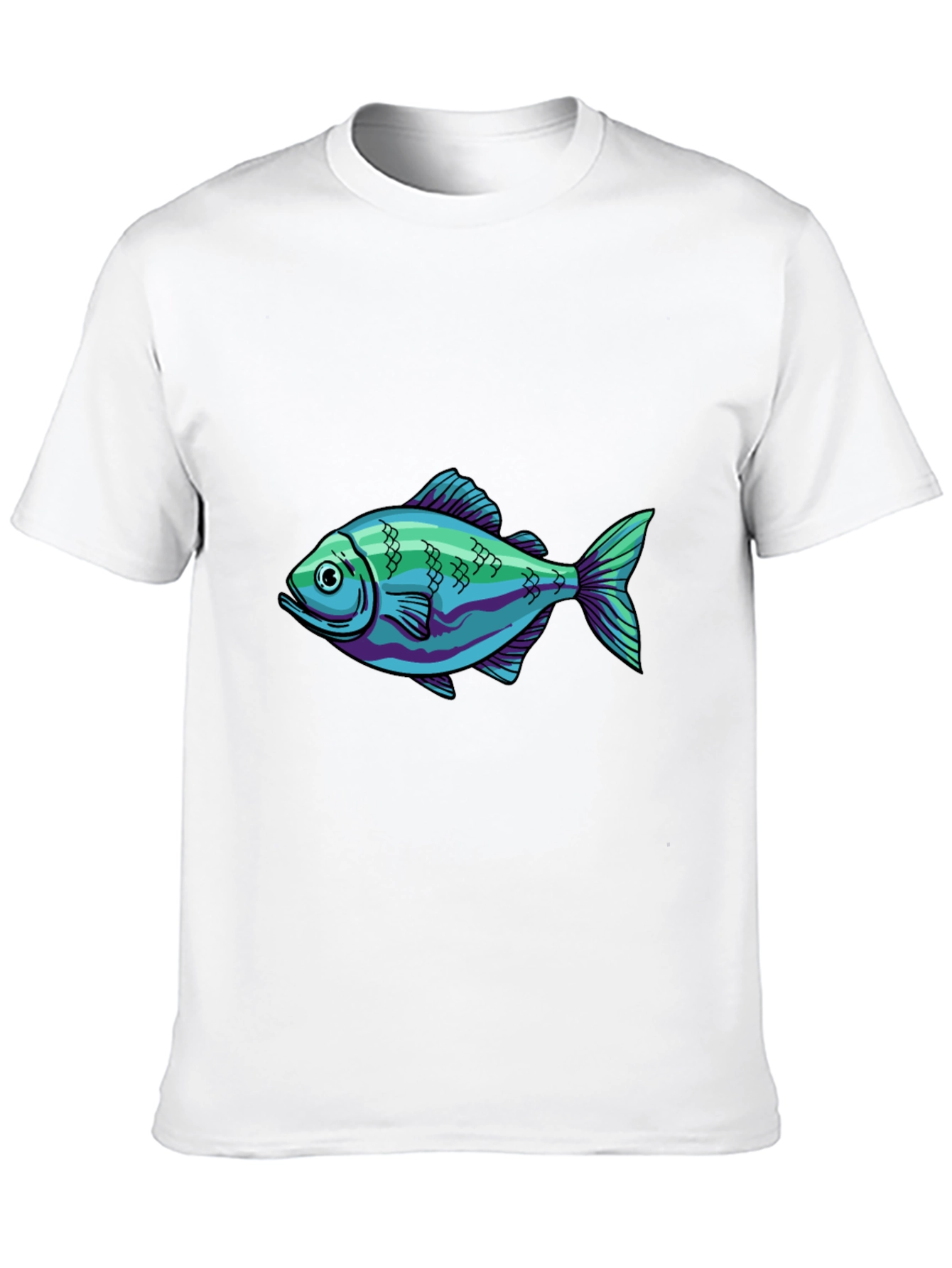 Cool Fish Graphic Black T-Shirt