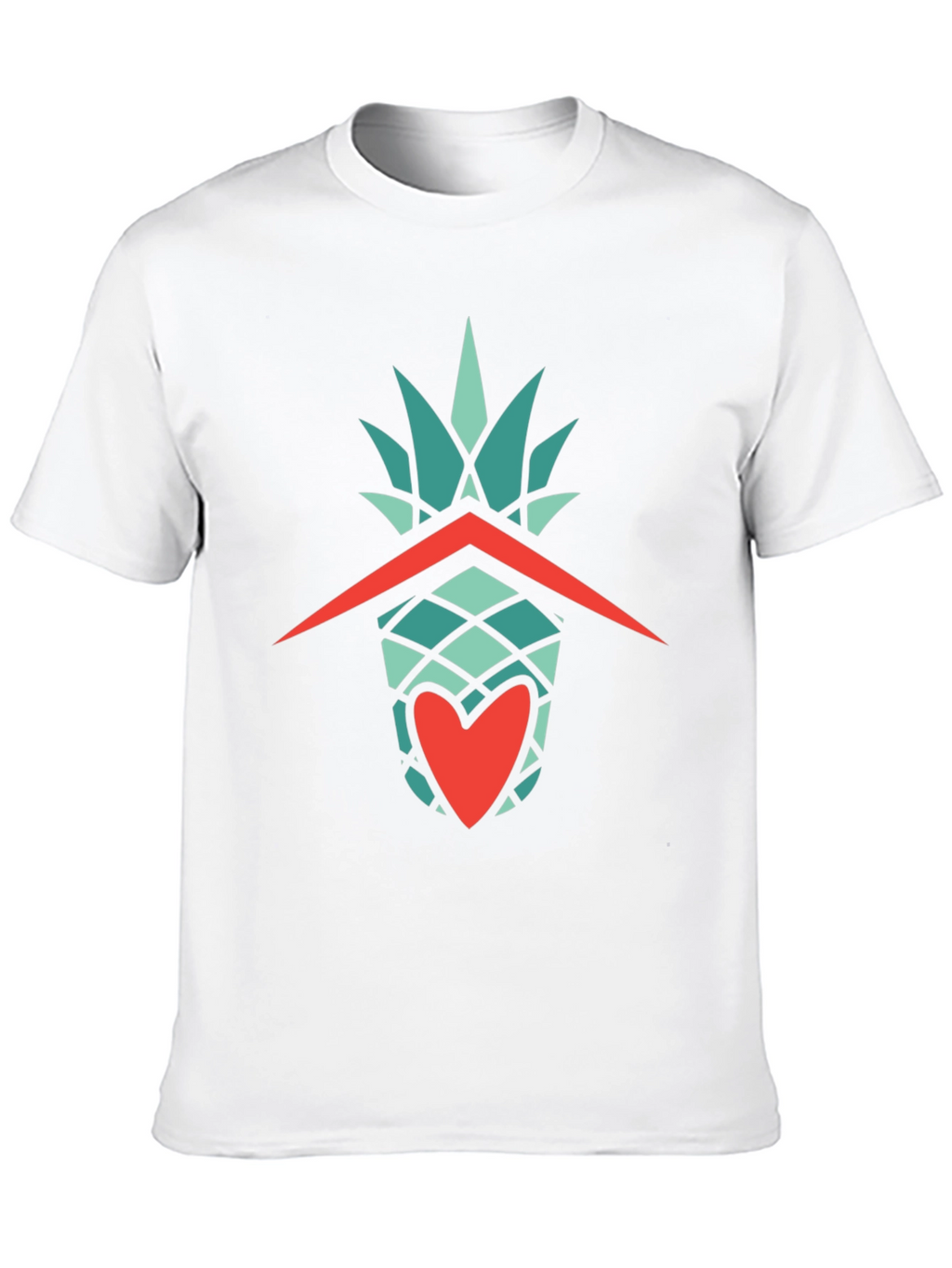 Pineapple Heart Graphic Tee - Casual Style