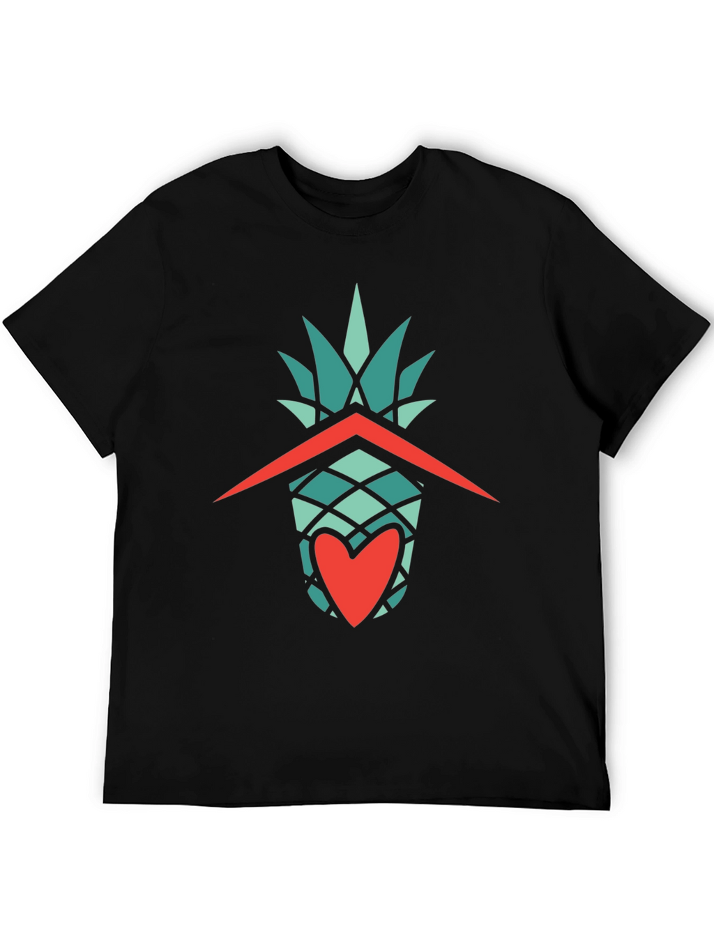 Pineapple Heart Graphic Tee - Casual Style