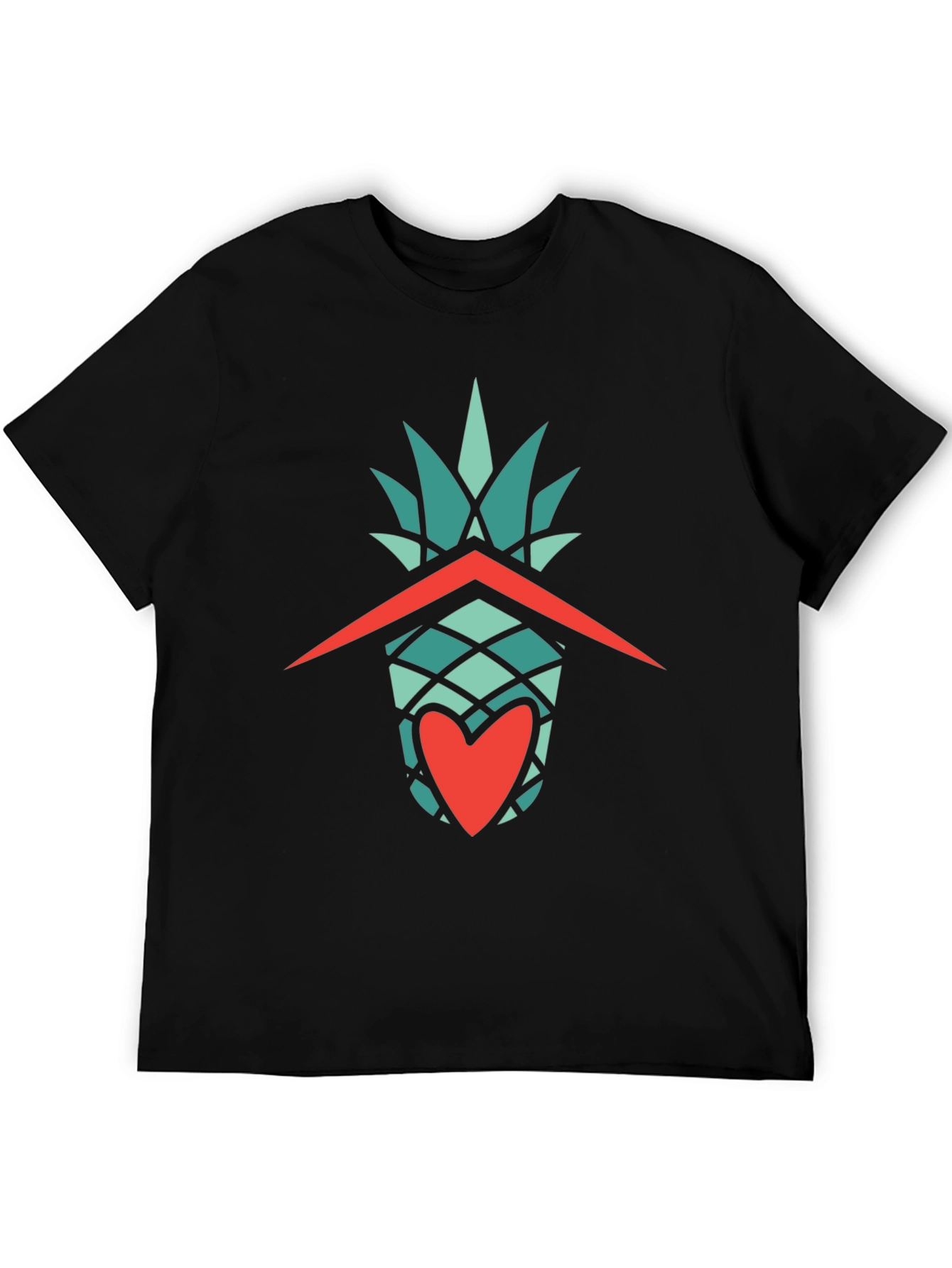 Pineapple Heart Graphic Tee - Casual Style