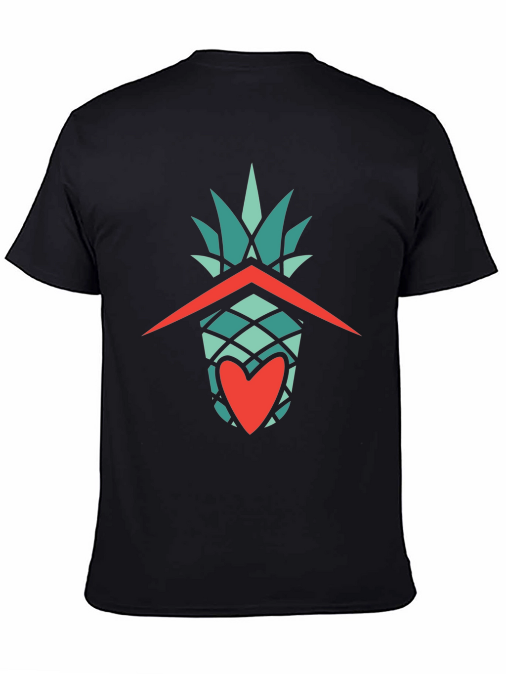 Pineapple Heart Graphic Tee - Casual Style