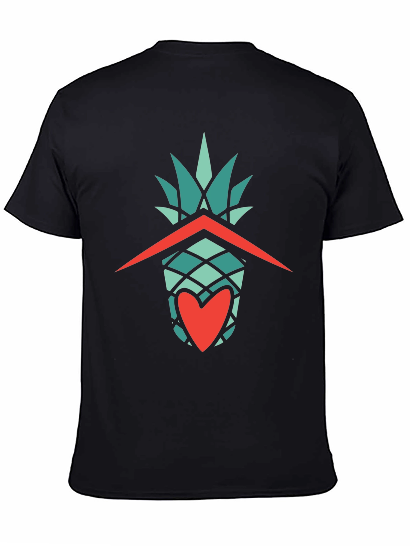 Pineapple Heart Graphic Tee - Casual Style