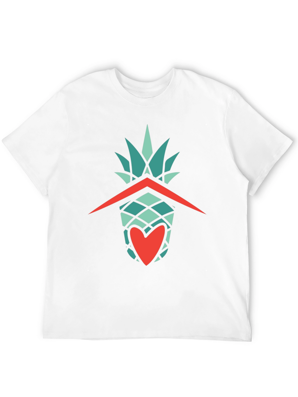 Pineapple Heart Graphic Tee - Casual Style