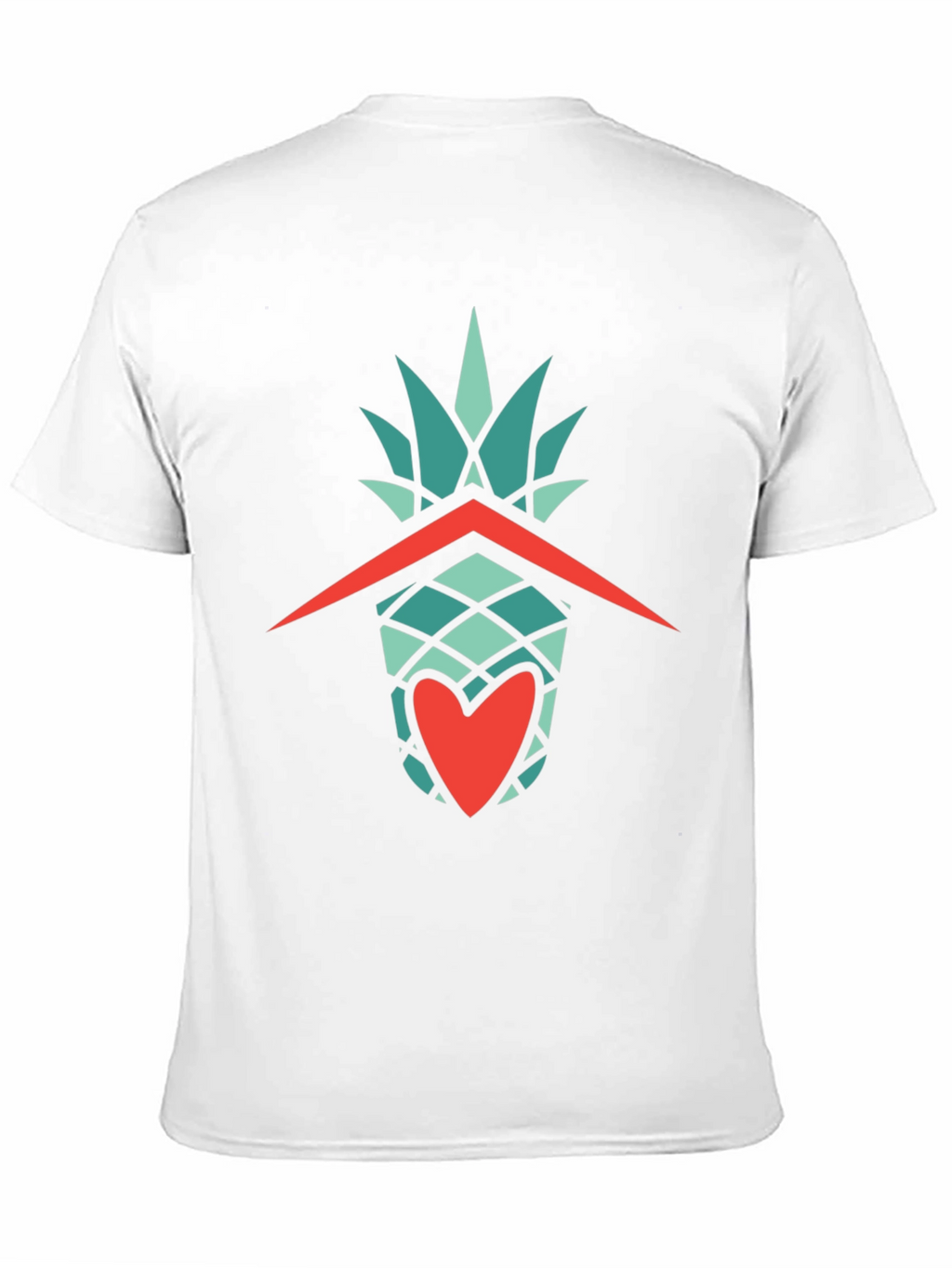 Pineapple Heart Graphic Tee - Casual Style