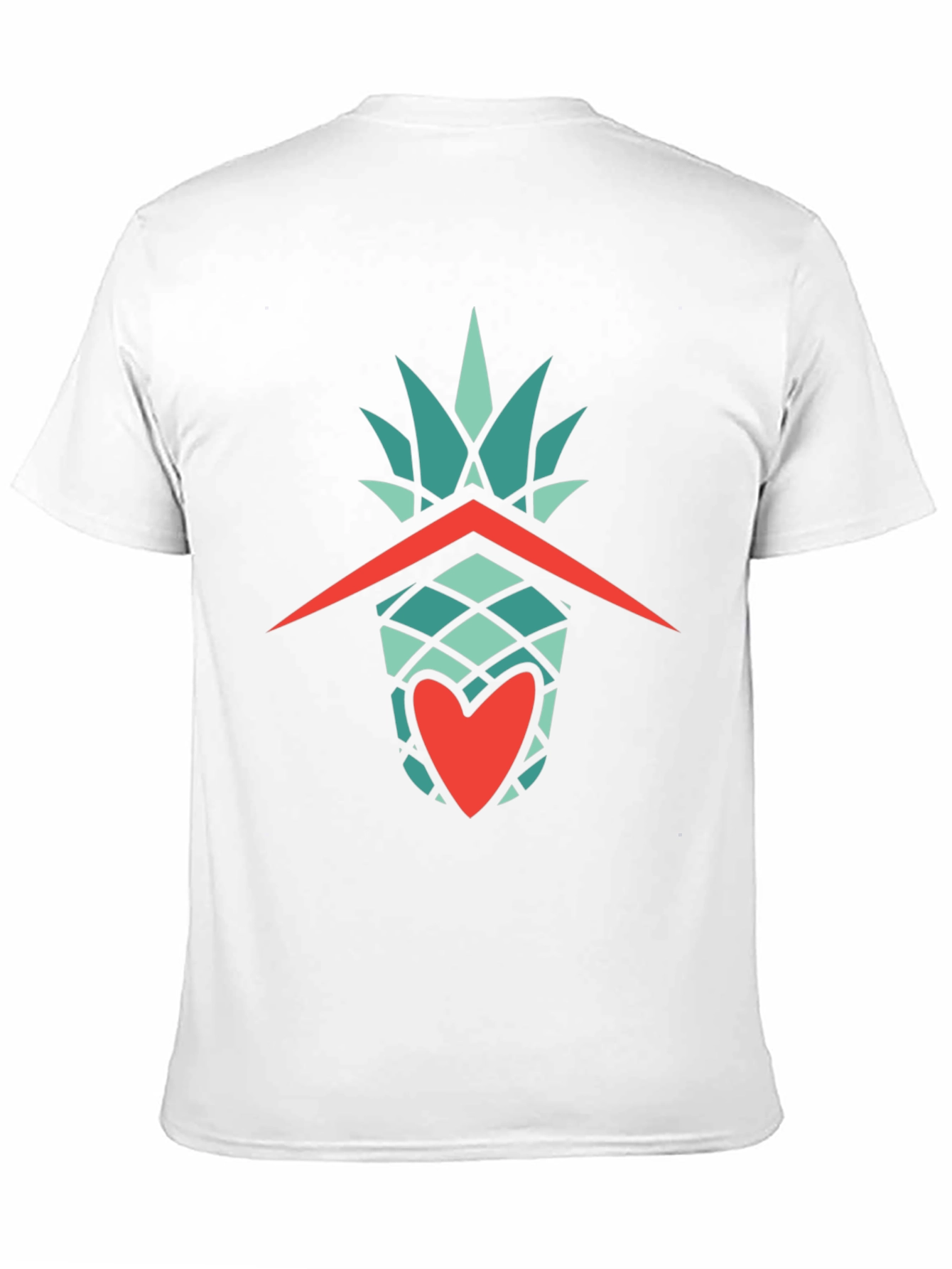 Pineapple Heart Graphic Tee - Casual Style