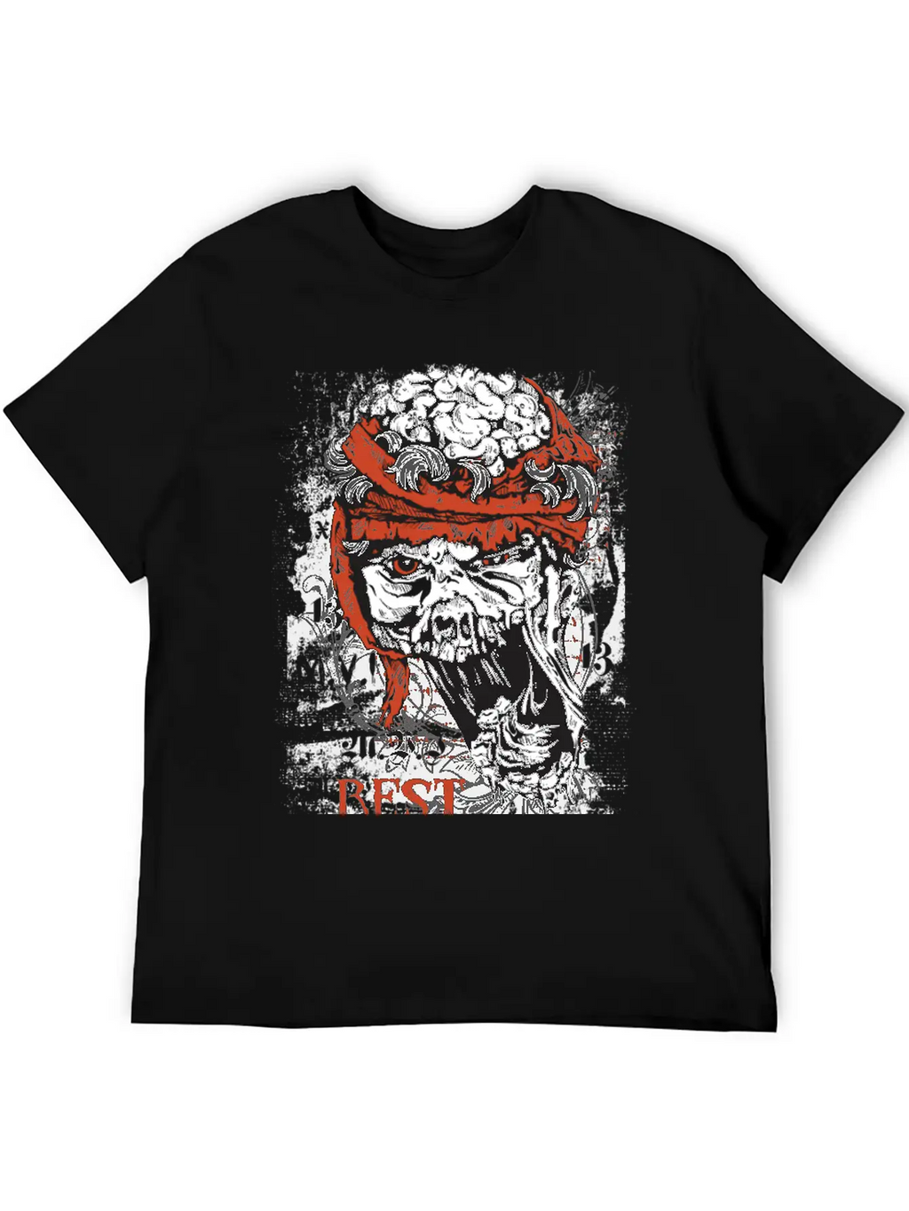 Zombie Head - Rest In Peaces Basic Graphic T-Shirt – Daily Comfort In Soft Cotton