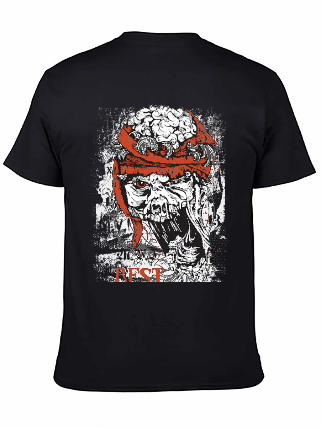 Zombie Head - Rest In Peaces Basic Graphic T-Shirt – Daily Comfort In Soft Cotton