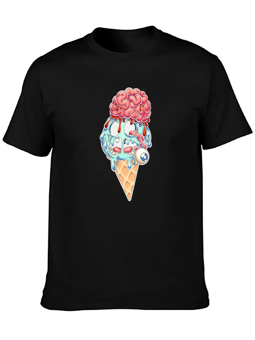 Zombie Ice Cream Breathable Graphic T-Shirt – Perfect For Casual Days