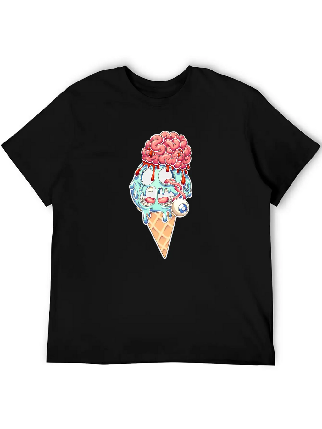 Zombie Ice Cream Breathable Graphic T-Shirt – Perfect For Casual Days