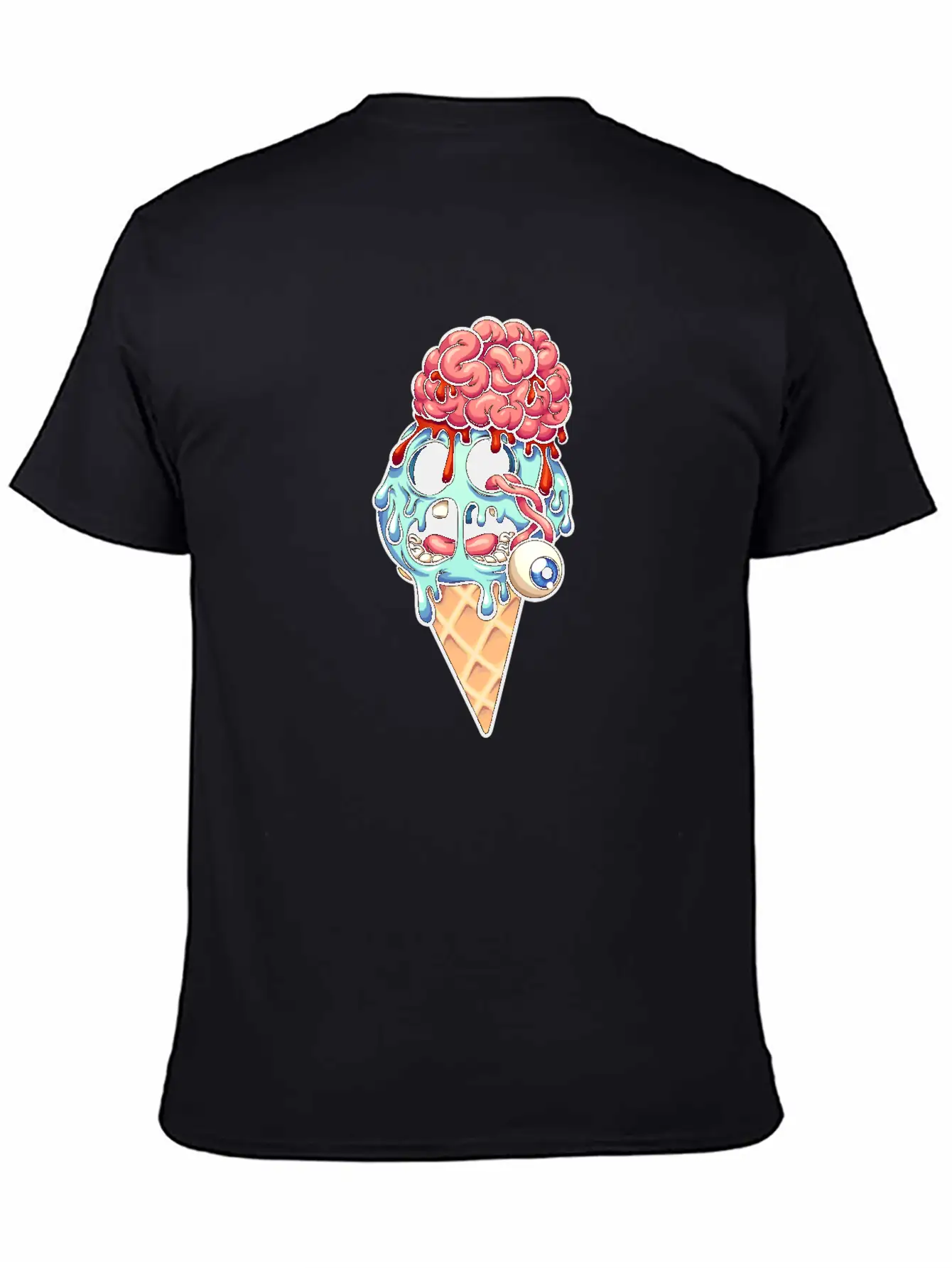 Zombie Ice Cream Breathable Graphic T-Shirt – Perfect For Casual Days