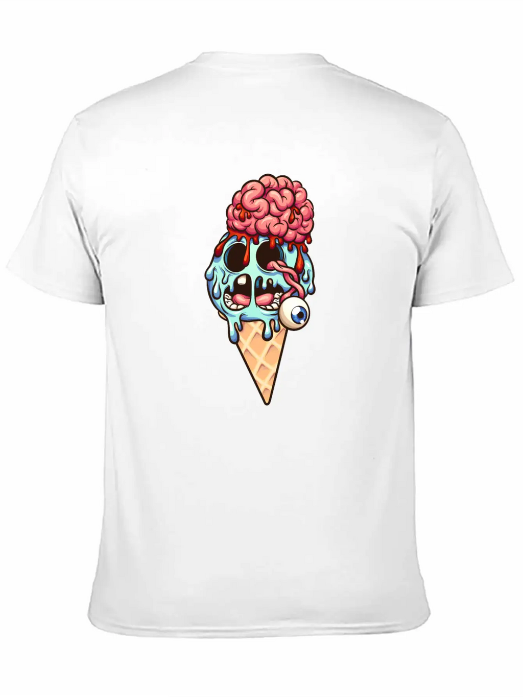 Zombie Ice Cream Breathable Graphic T-Shirt – Perfect For Casual Days