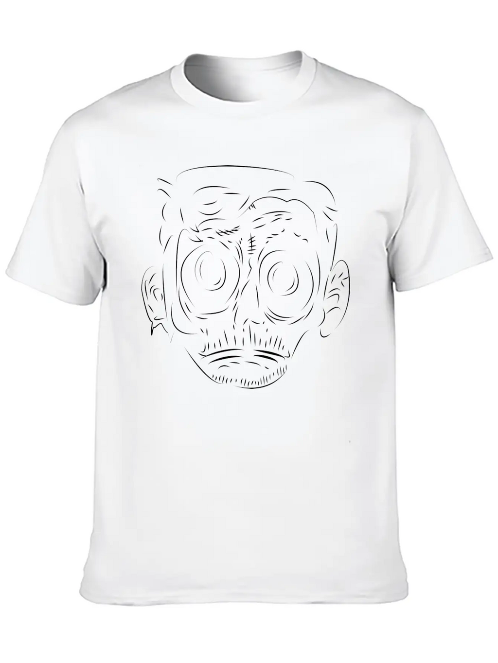 Zombie - Line Art Breathable Graphic T-Shirt – Perfect For Casual Days