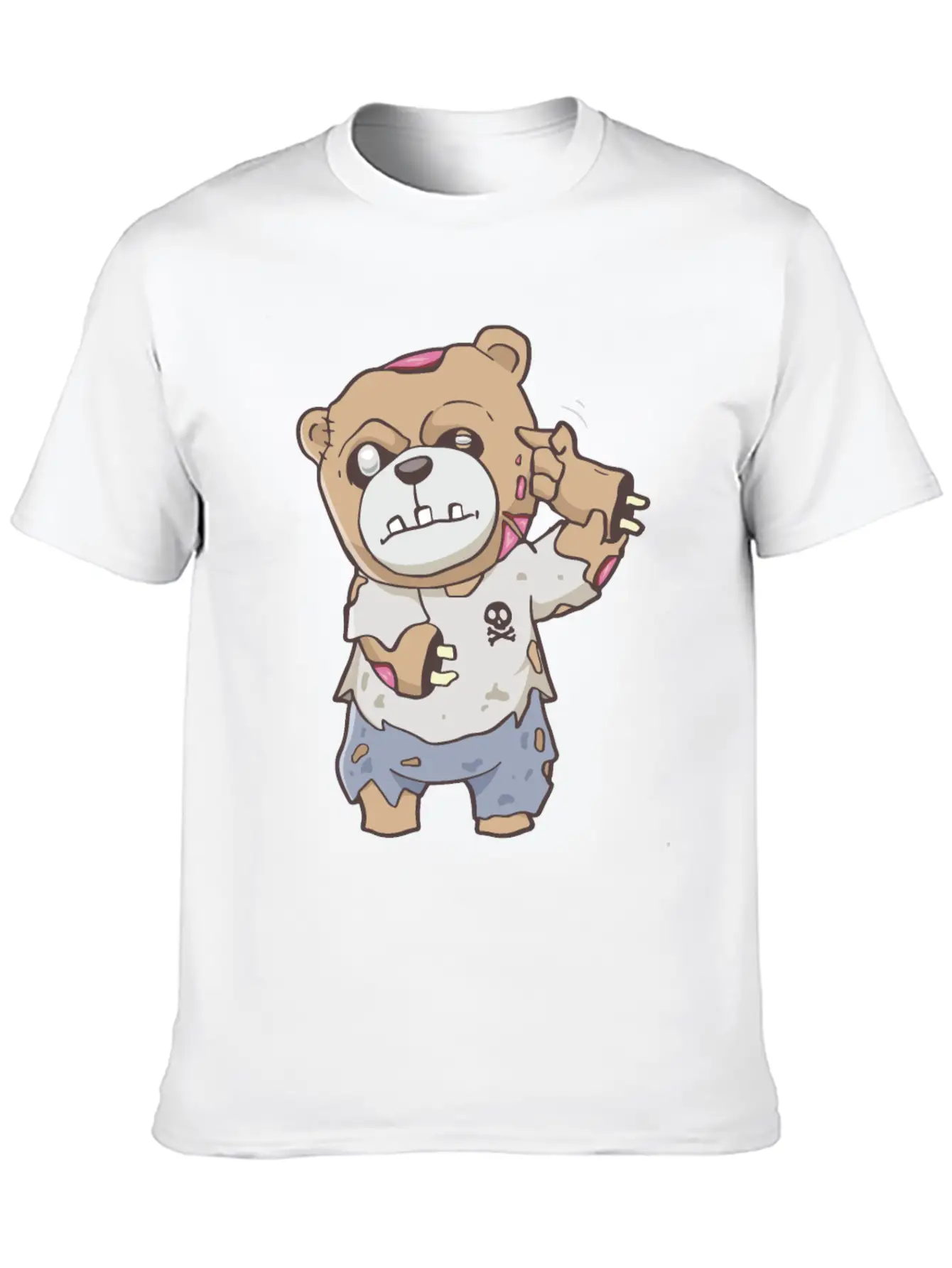 Zombiecore Aesthetic Zombie Bear Pastel Goth Timeless Short Sleeve Tee – Comfy And Minimalist Design