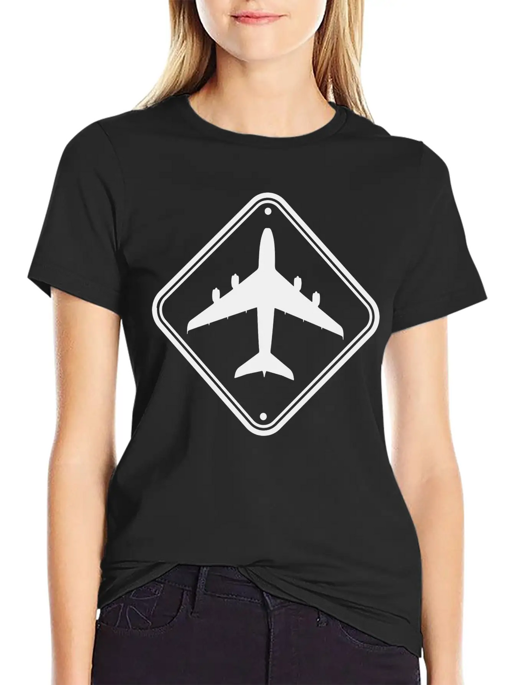 Zone Sign Airplane Breathable Graphic T-Shirt – Perfect For Casual Days