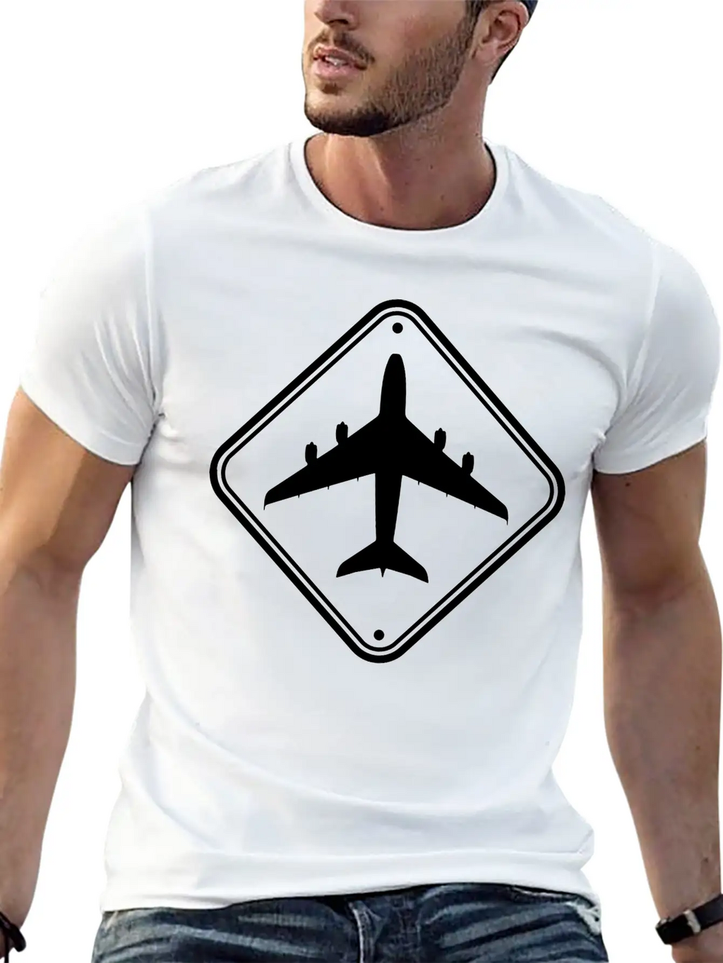 Zone Sign Airplane Breathable Graphic T-Shirt – Perfect For Casual Days