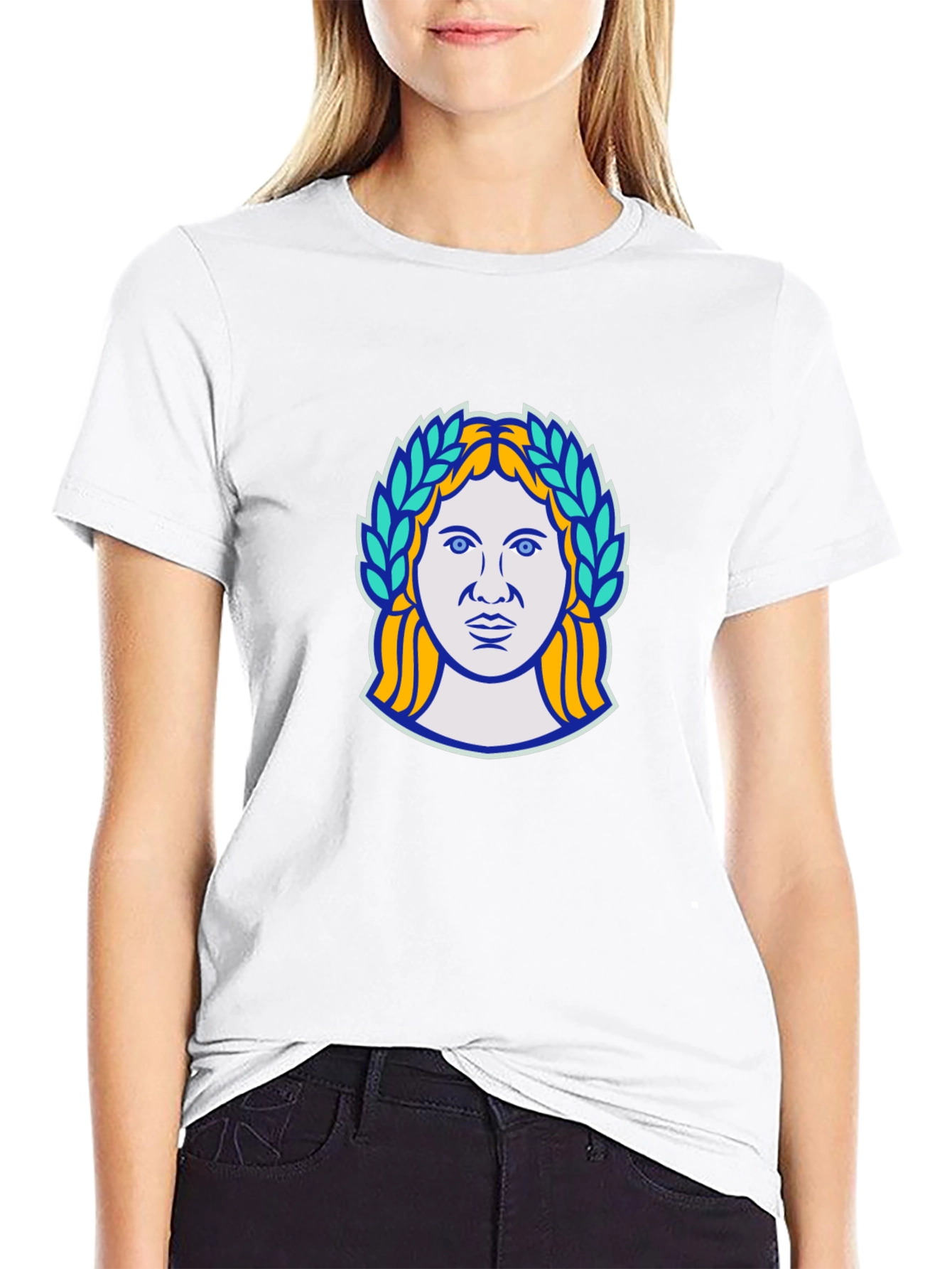 Ancient Goddess Graphic Black T-Shirt