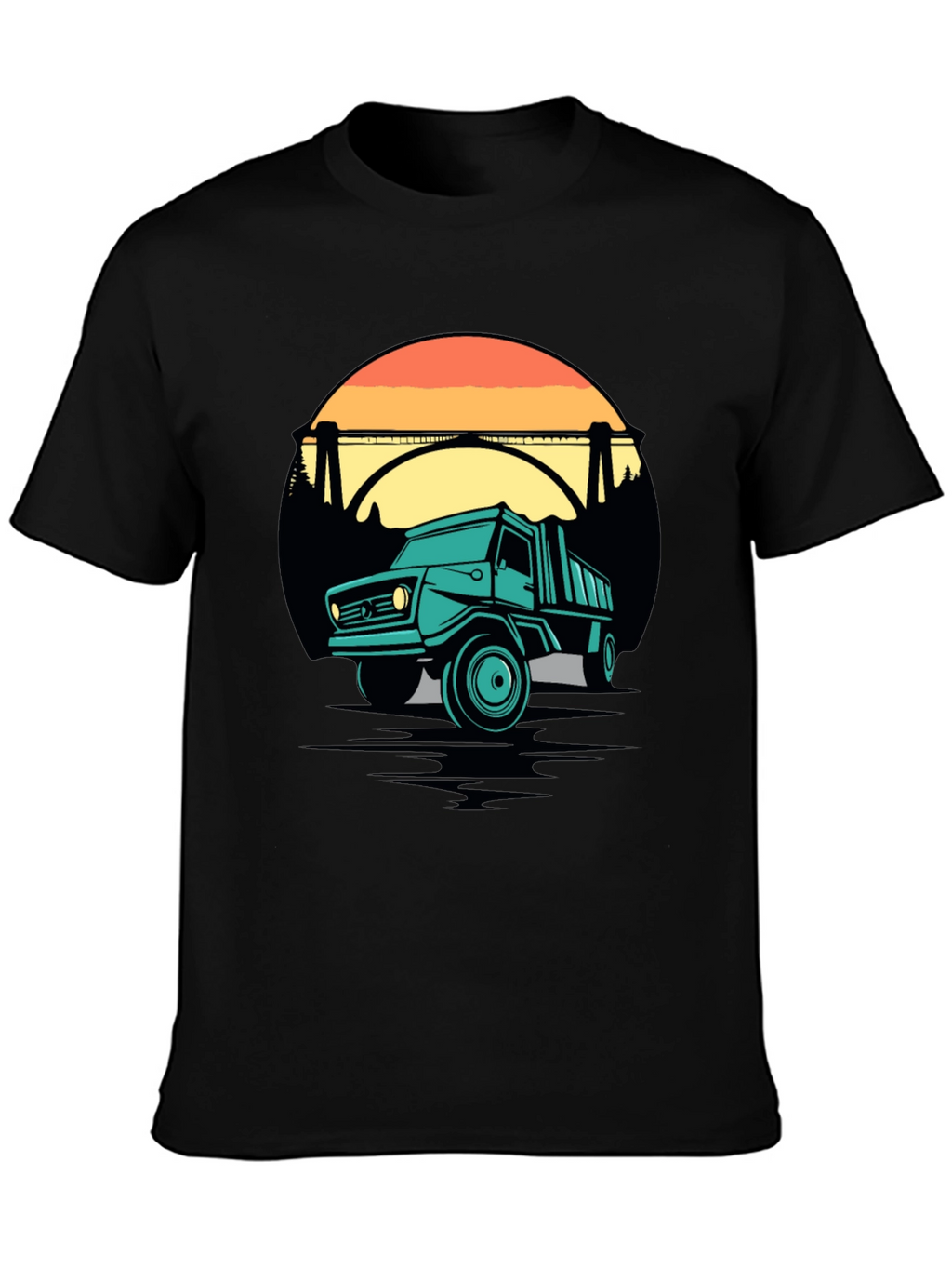 Retro Truck Graphic Tee - Black