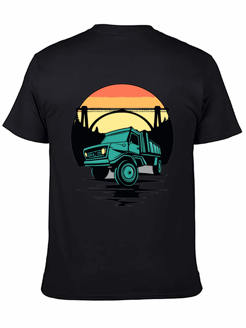 Retro Truck Graphic Tee - Black